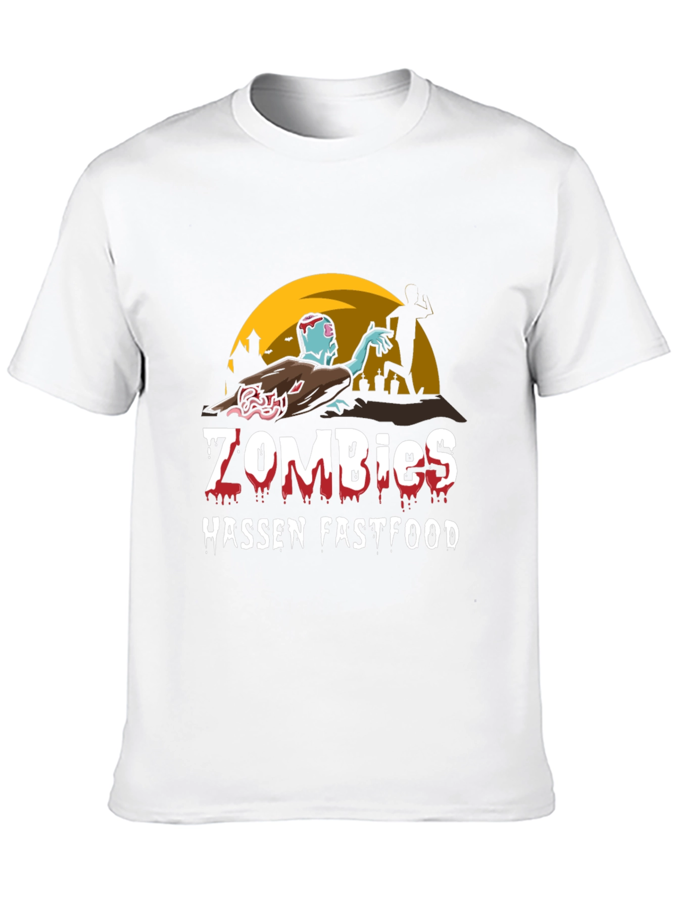 Zombies Hassen Fastfood Black T-Shirt