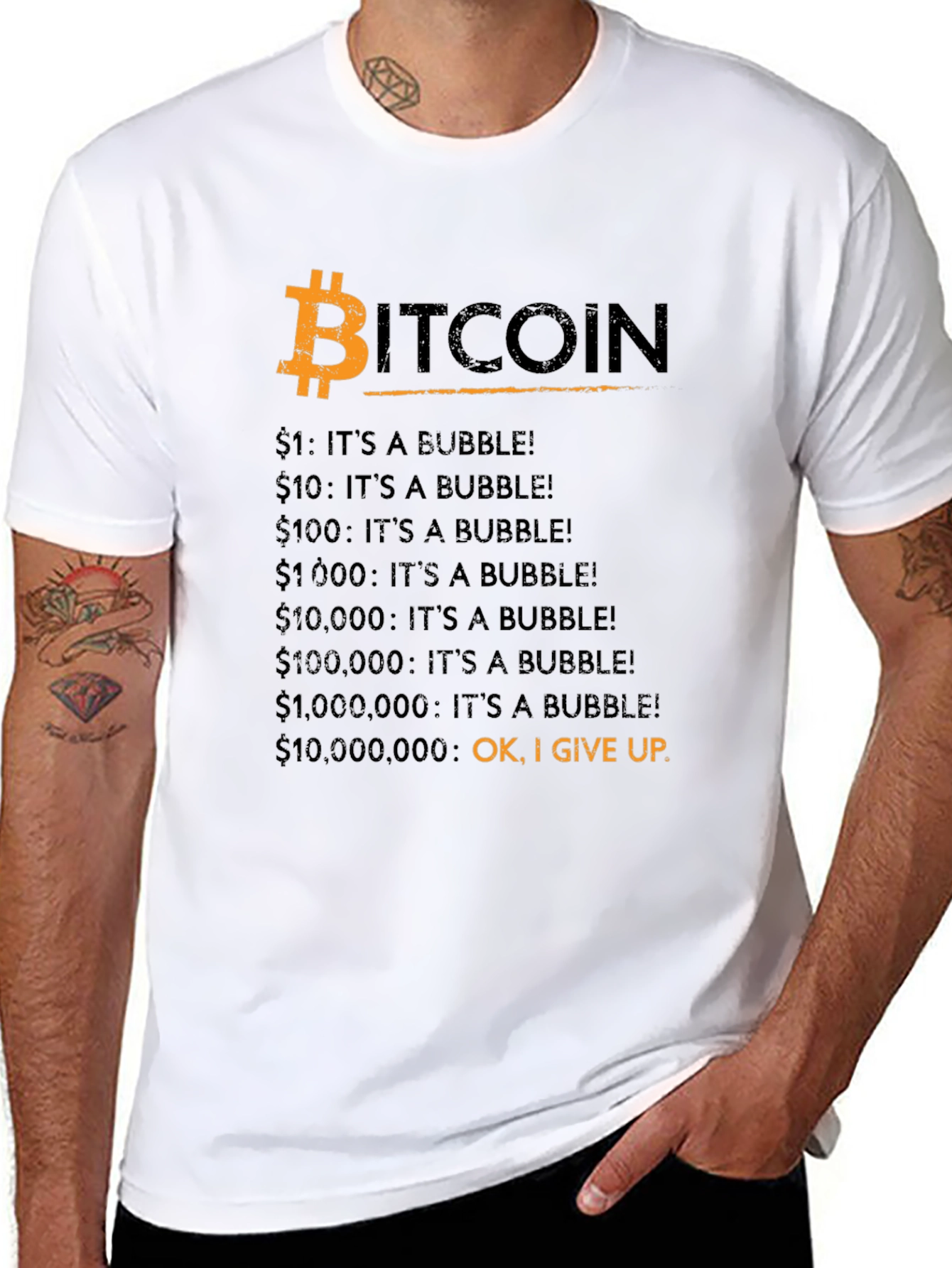 Bitcoin Bubble T-Shirt - Funny Crypto Tee