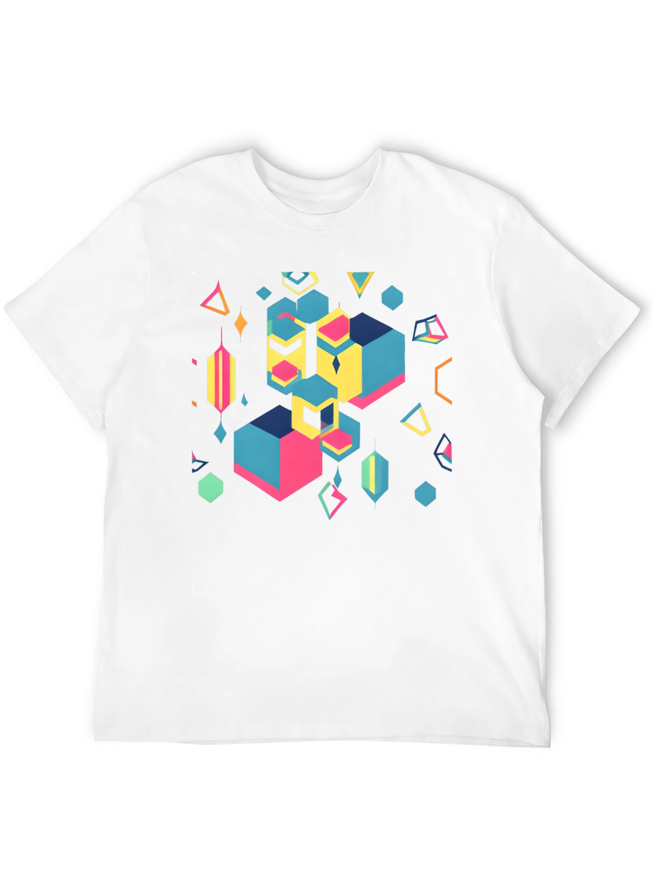 Geometric Abstract Black Graphic Tee
