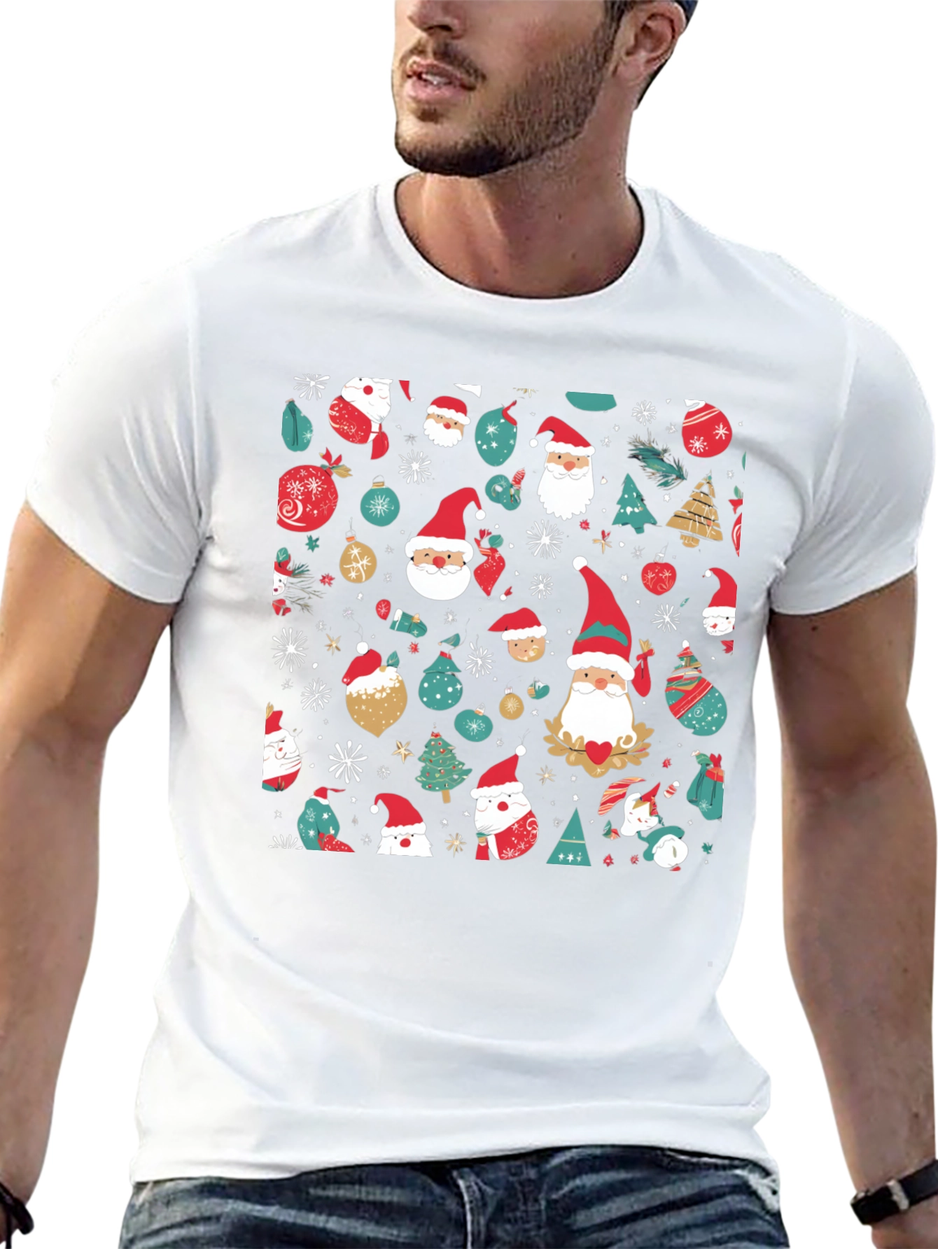 Festive Christmas Pattern T-Shirt
