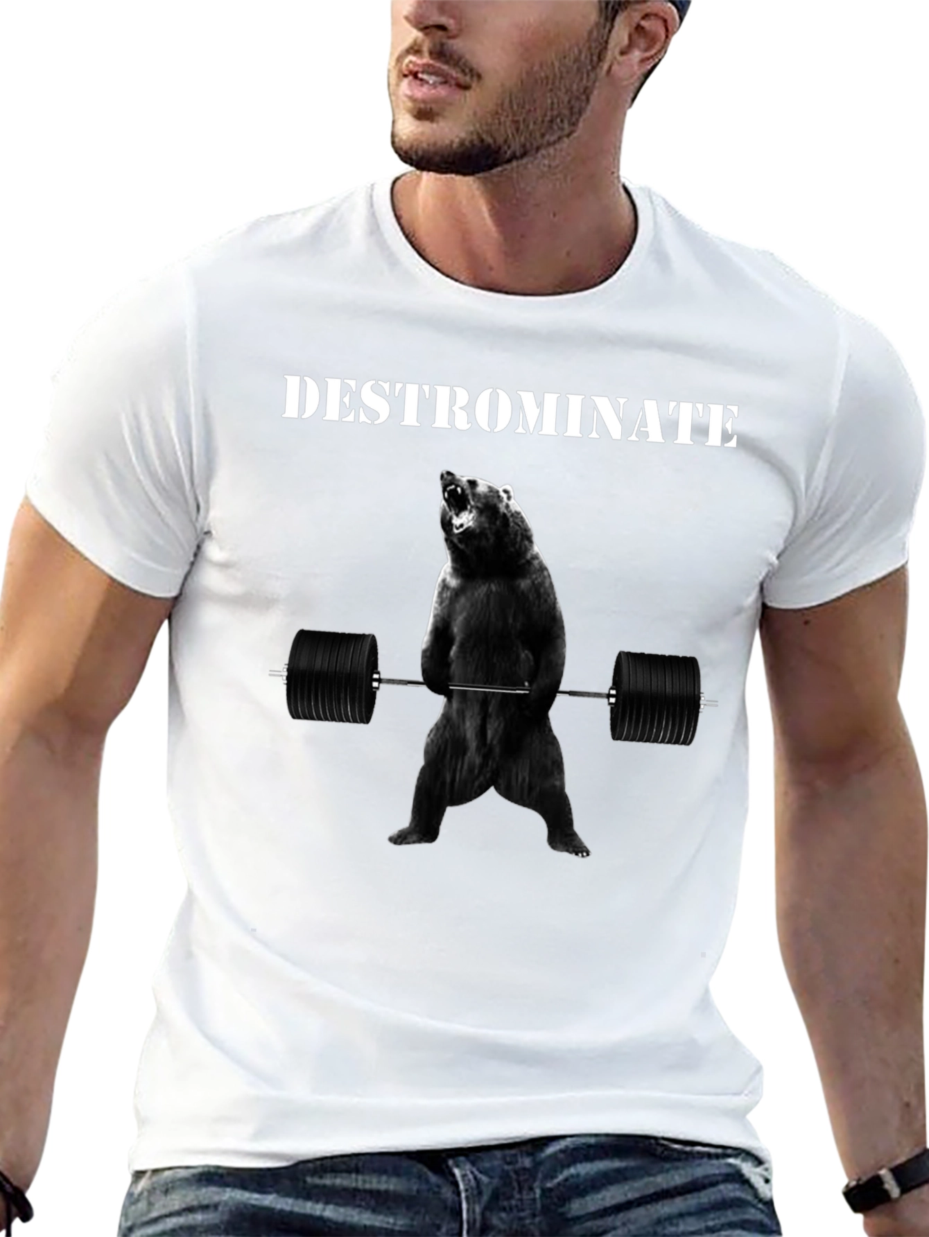 Destrominate Bear Lifting T-Shirt