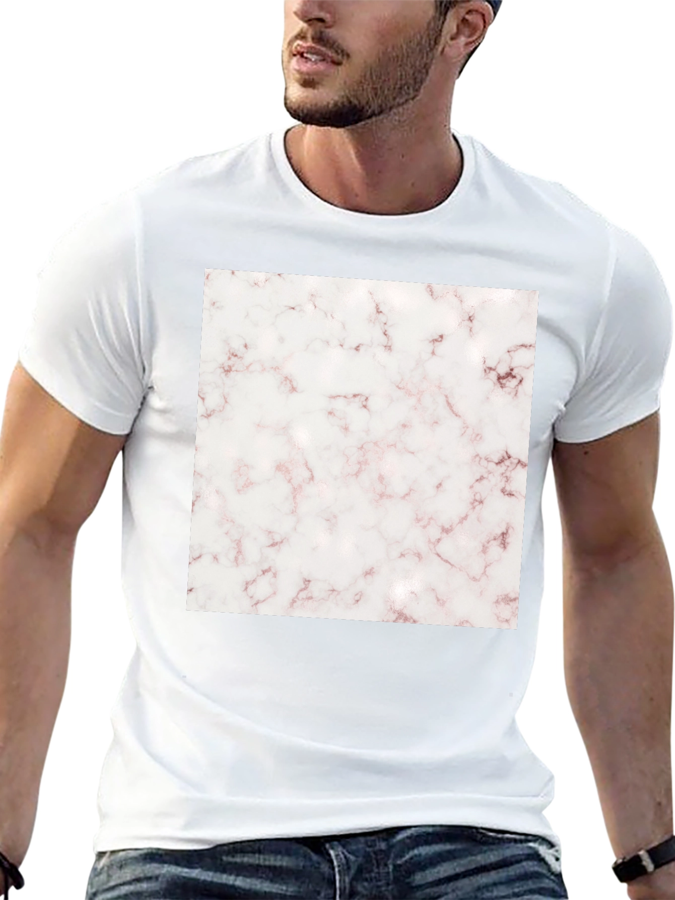 Marble Graphic T-Shirt - Modern Print Tee