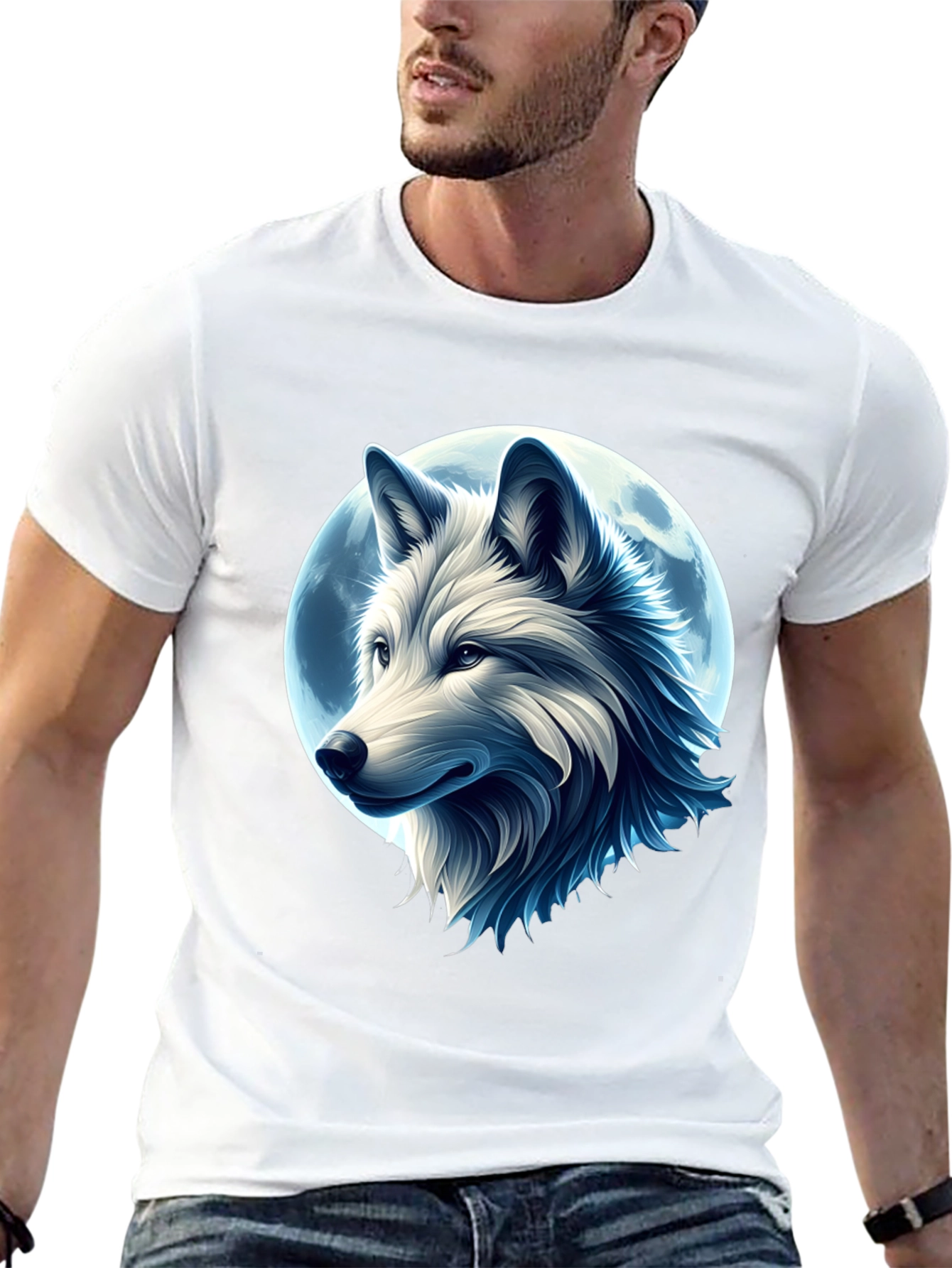 Wolf Moon Graphic Tee - Premium Cotton Comfort