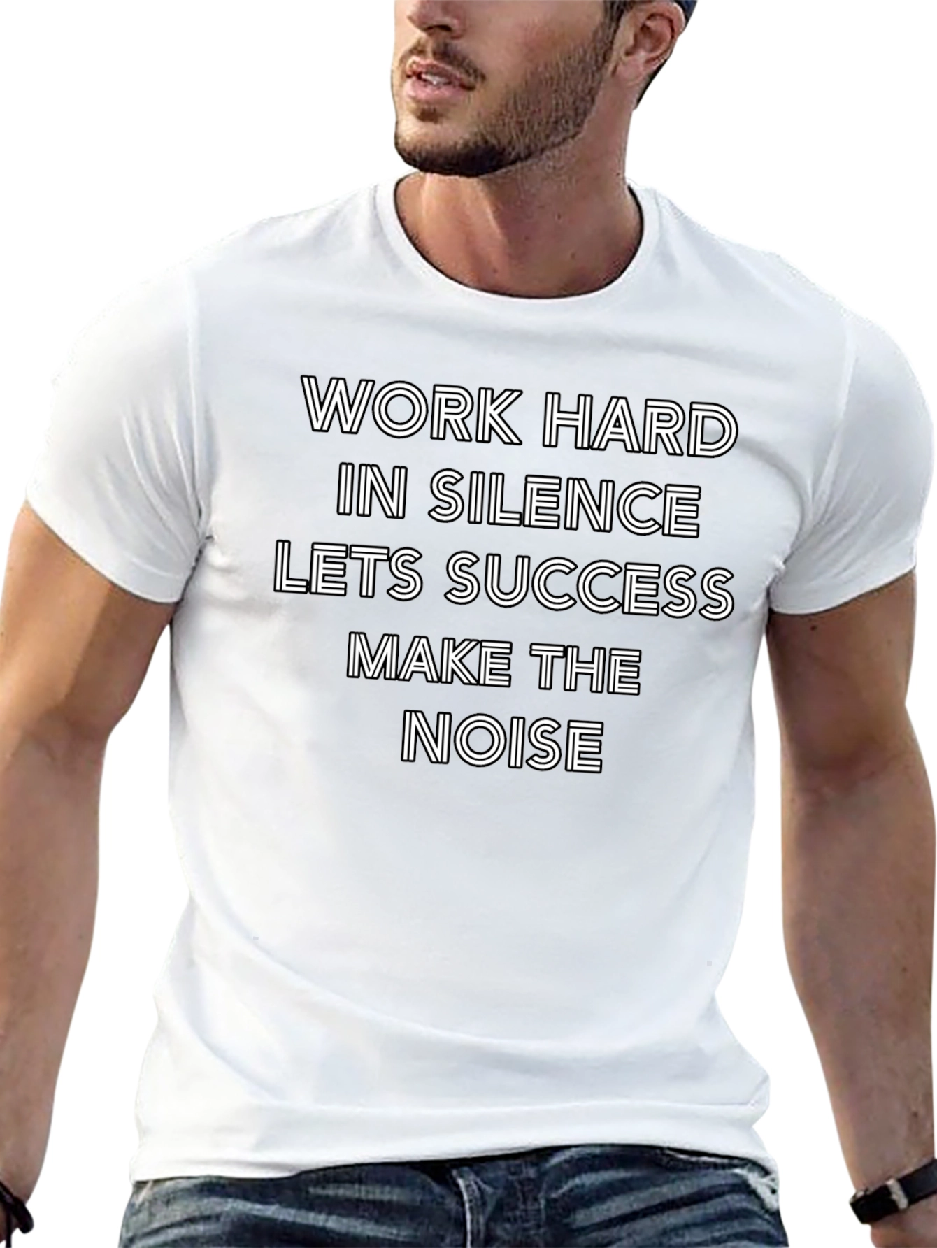 Work Hard in Silence Graphic T-Shirt