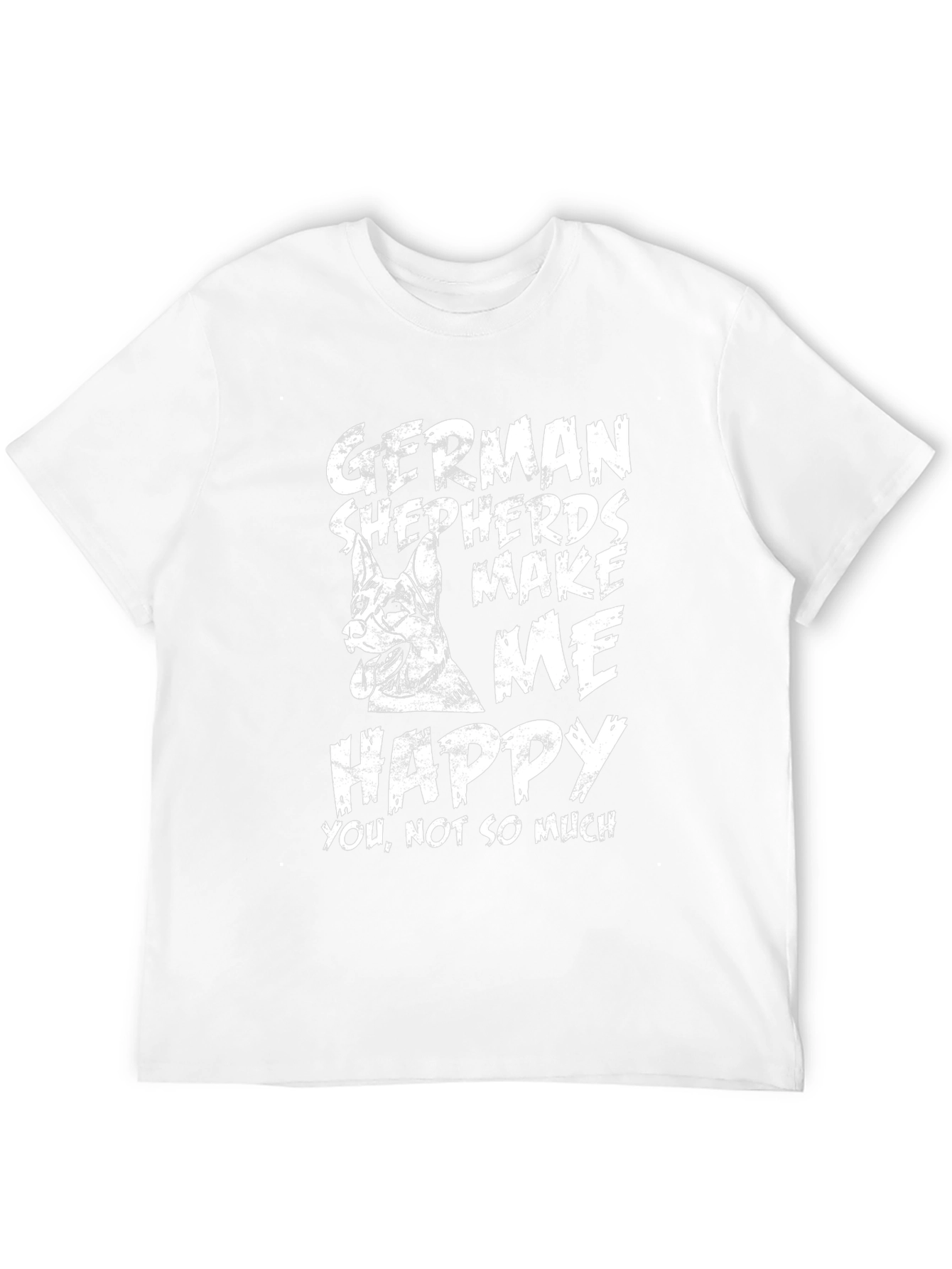 German Shepherd Make Me Happy Black T-Shirt