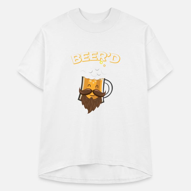 Beer_D T-Shirt - Funny Beard Mustache Beer Glass