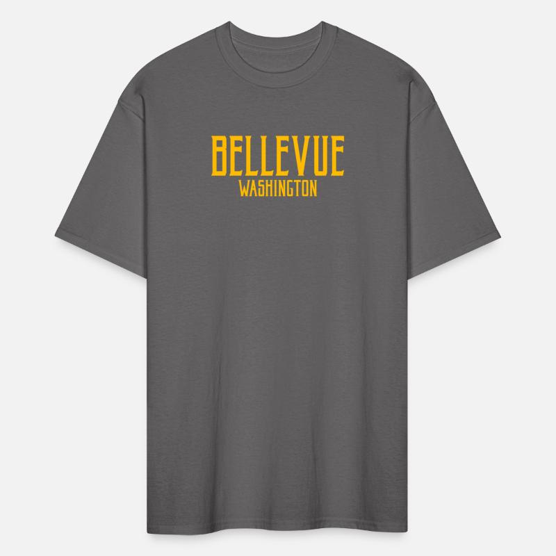 Bellevue Washington Wa Text Amber Print