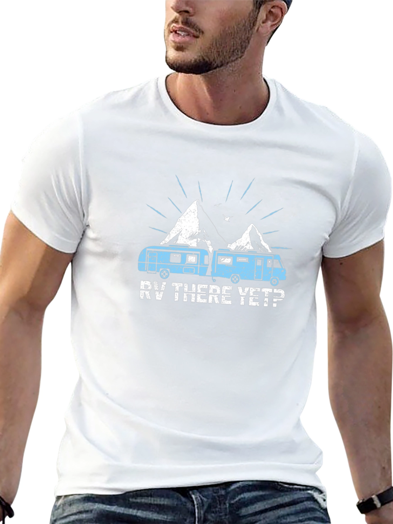 RV There Yet? Black Graphic T-Shirt