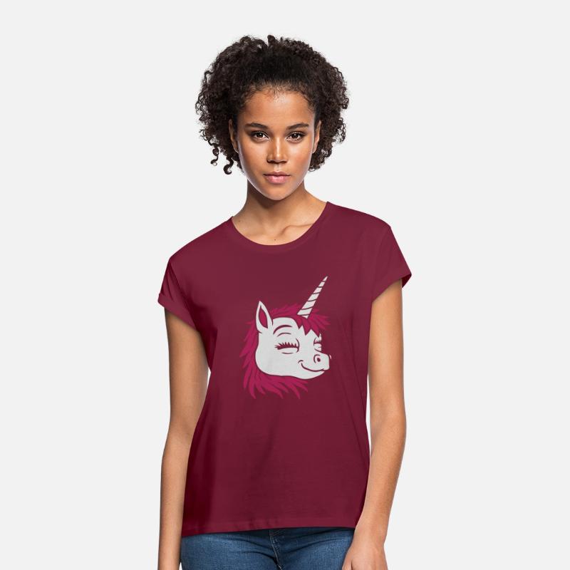 Cartoon face happy unicorn