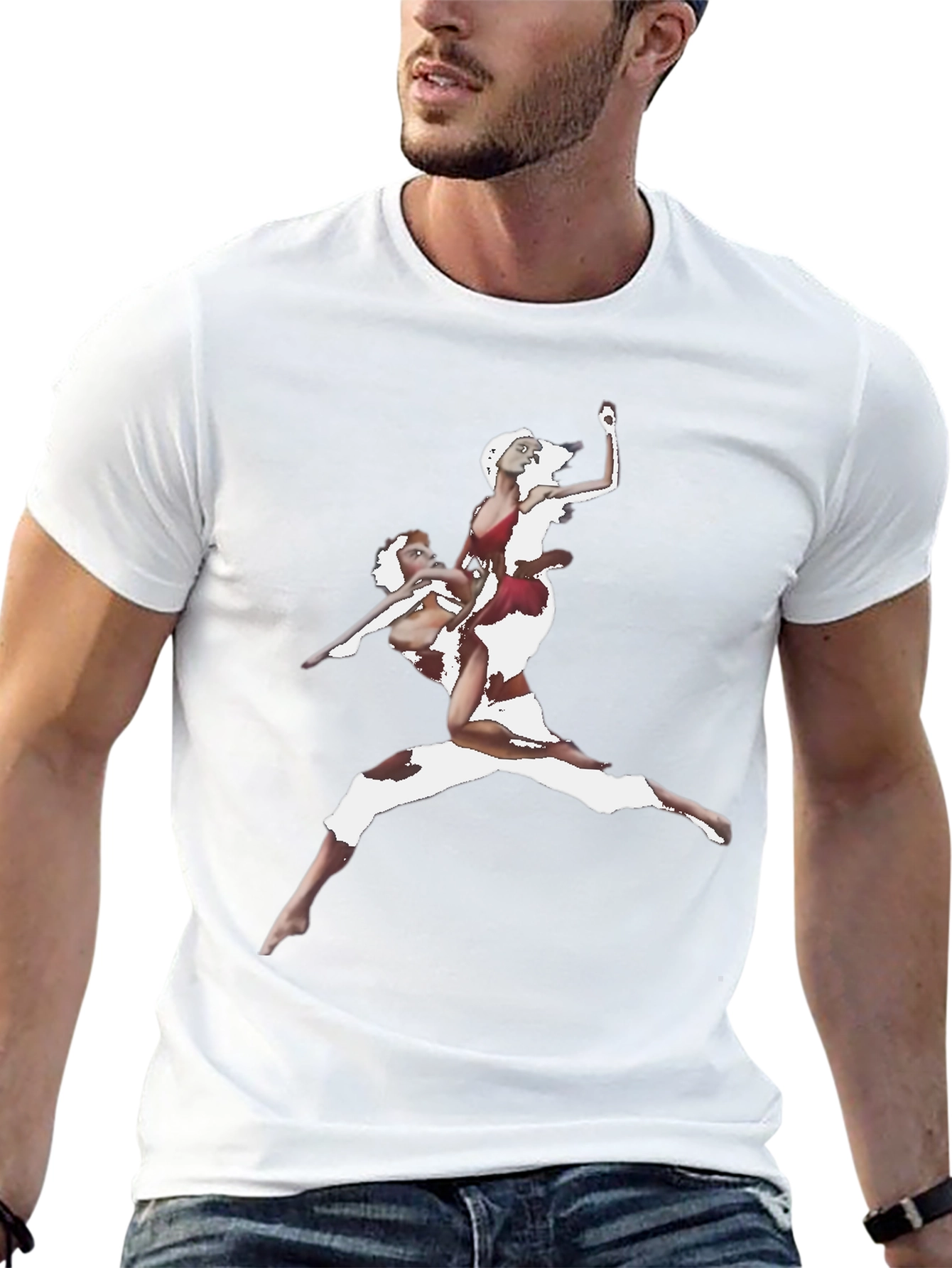Artistic Print Black T-Shirt