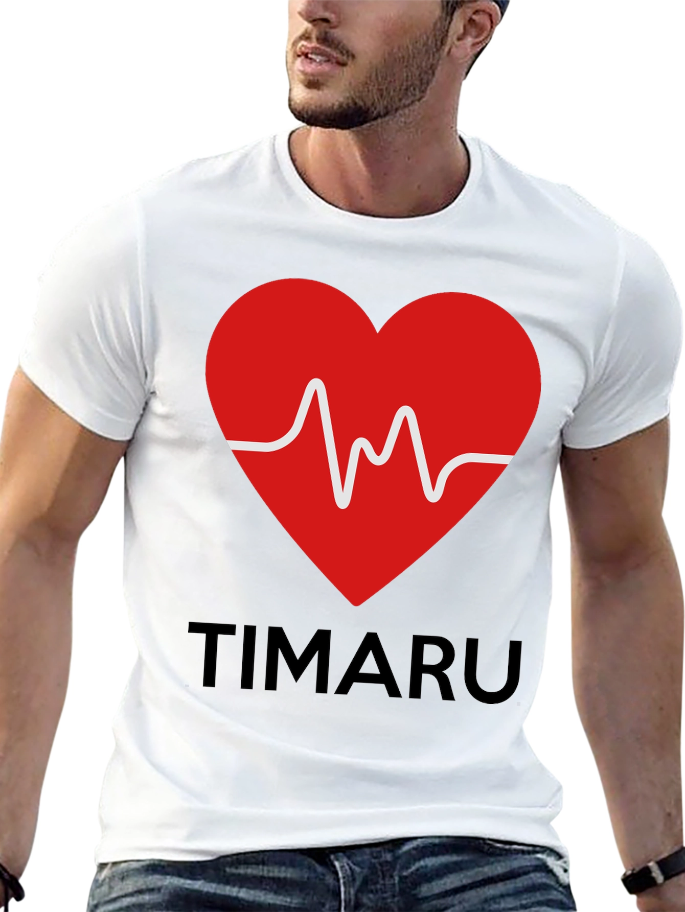 Timaru Heartbeat Graphic T-Shirt - Black
