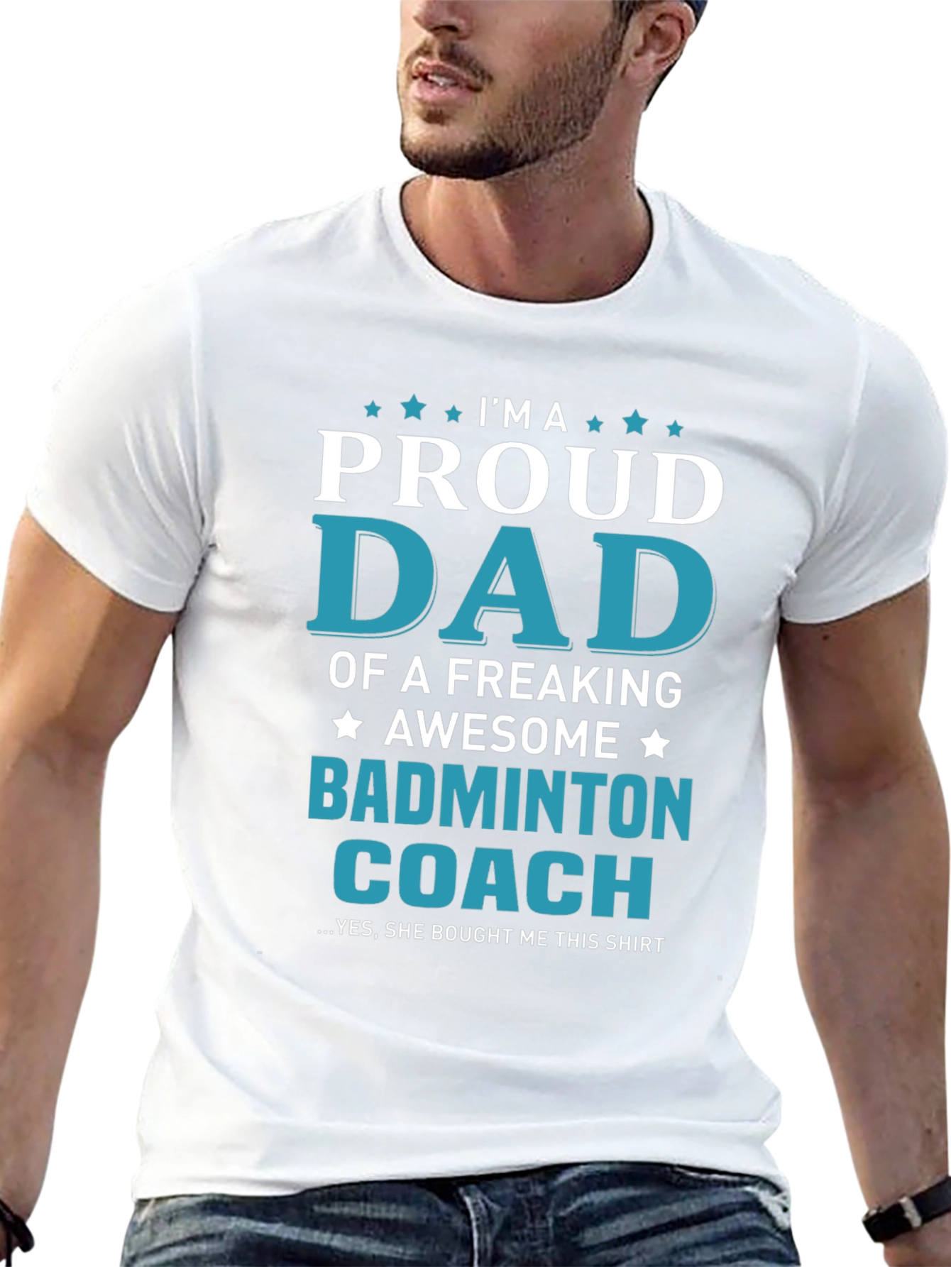 Proud Dad Badminton Coach T-Shirt: Awesome Gift!