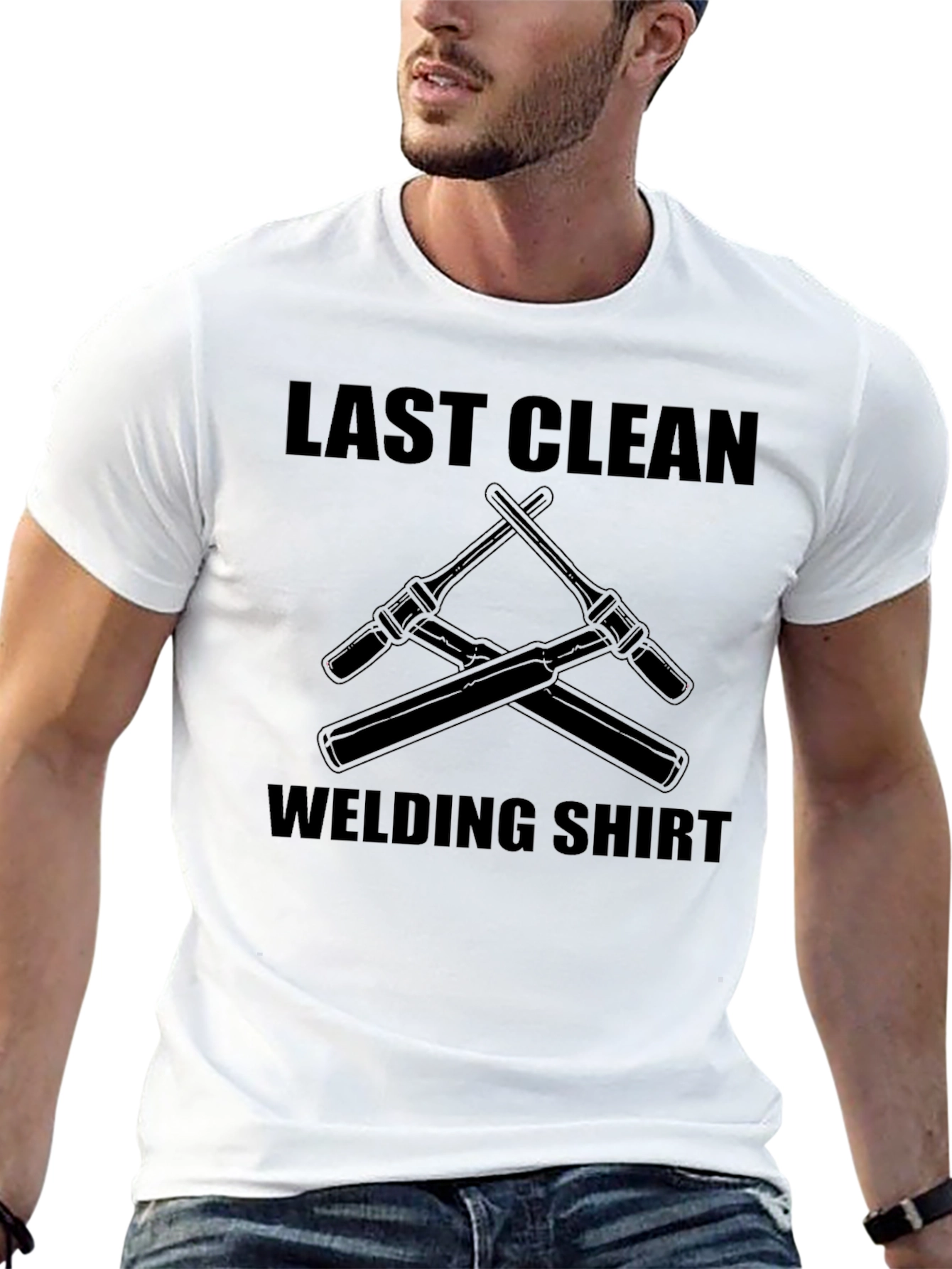 Last Clean Welding Shirt - Black Graphic Tee