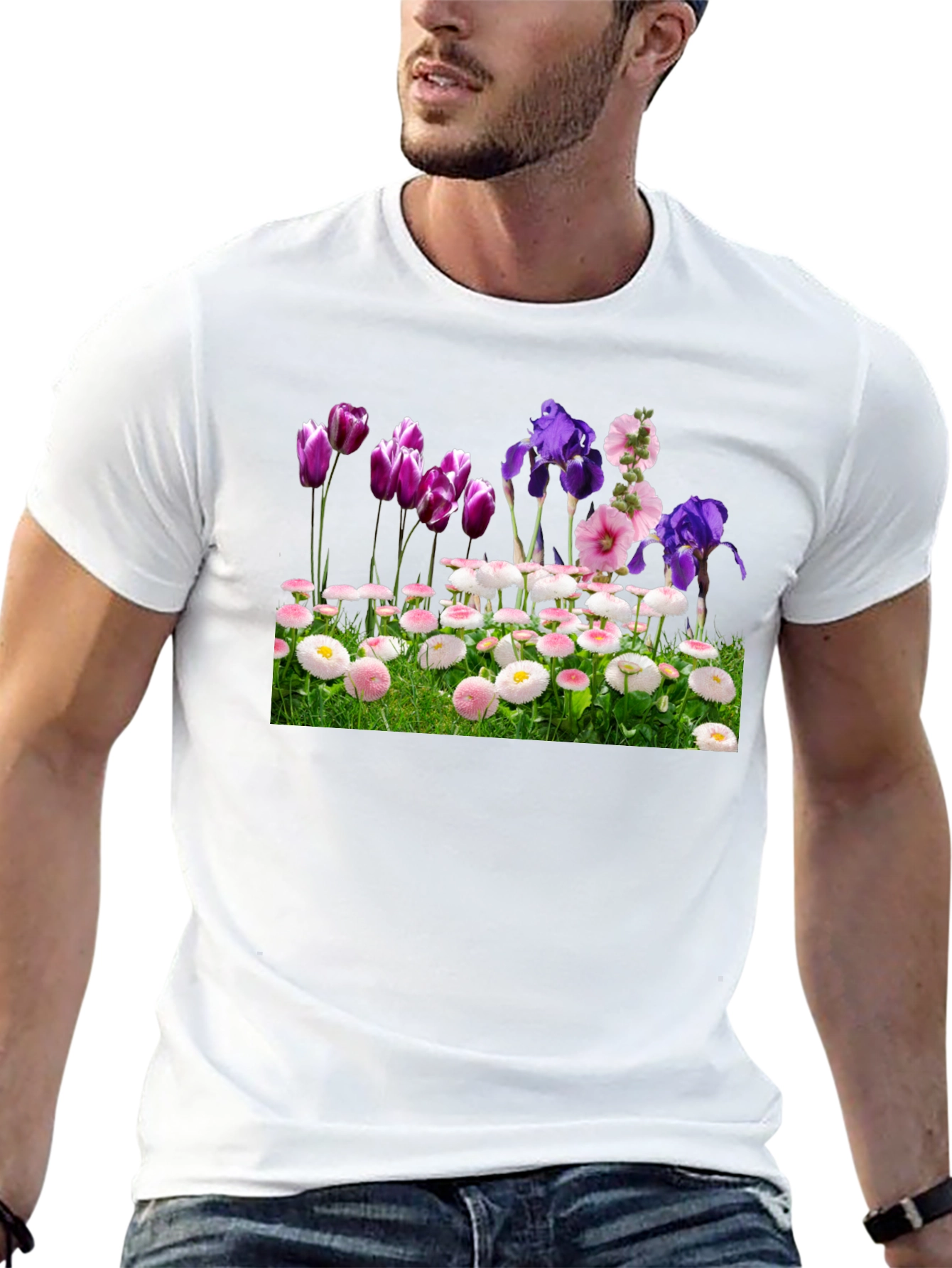 Floral Meadow Graphic T-Shirt - Soft Cotton Blend