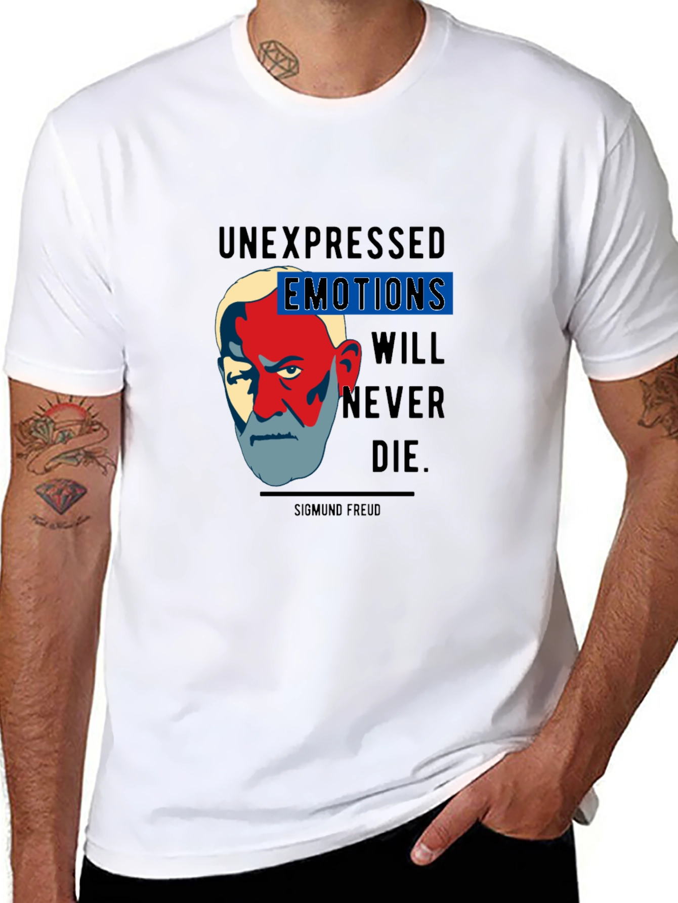 Sigmund Freud Quote Graphic T-Shirt