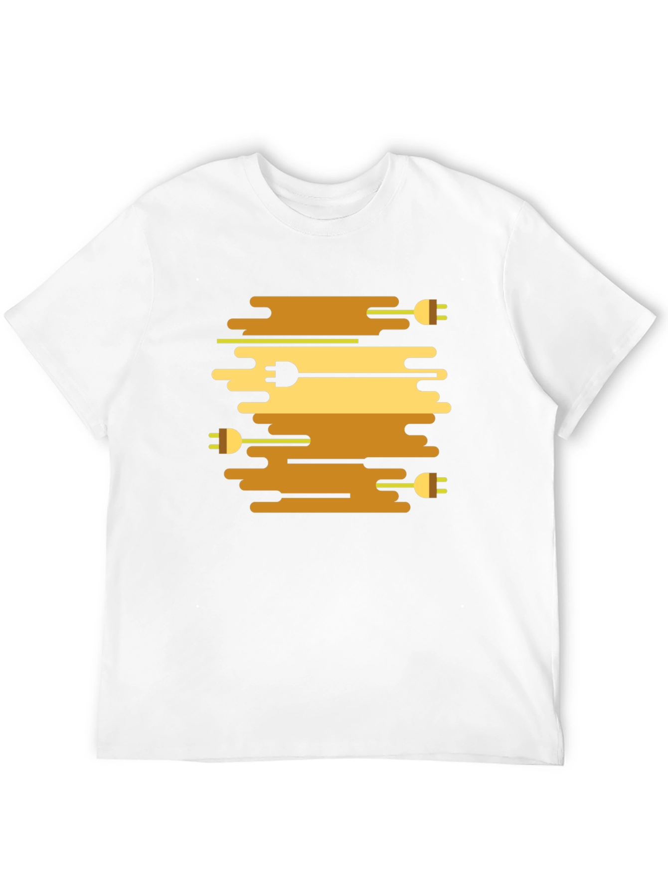 Modern Plug Pattern Graphic T-Shirt