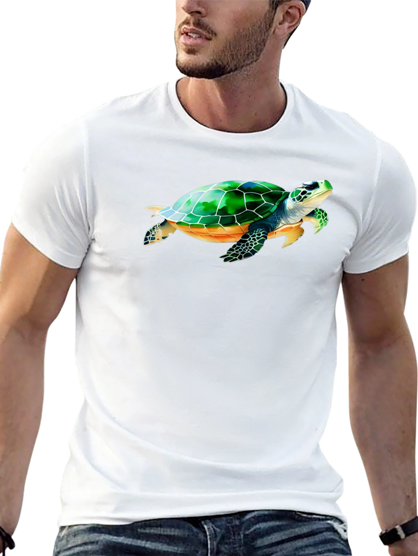 Sea Turtle Graphic Black T-Shirt