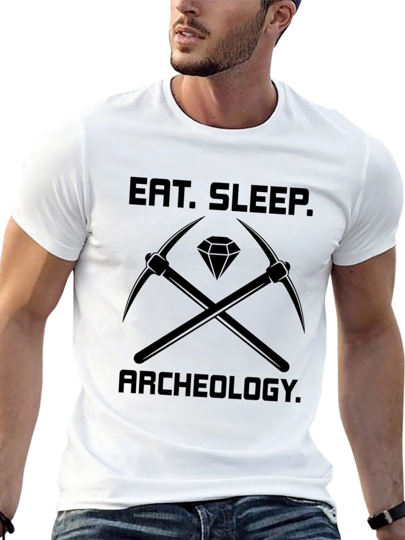 Eat Sleep Archeology Black T-Shirt