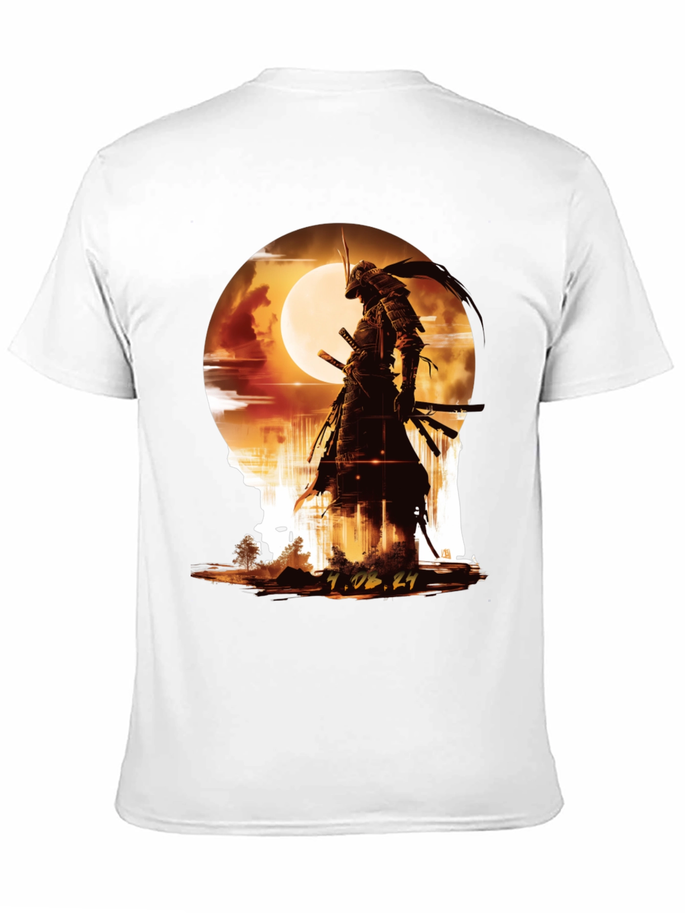 Samurai Moon T-Shirt - Warrior Graphic Tee