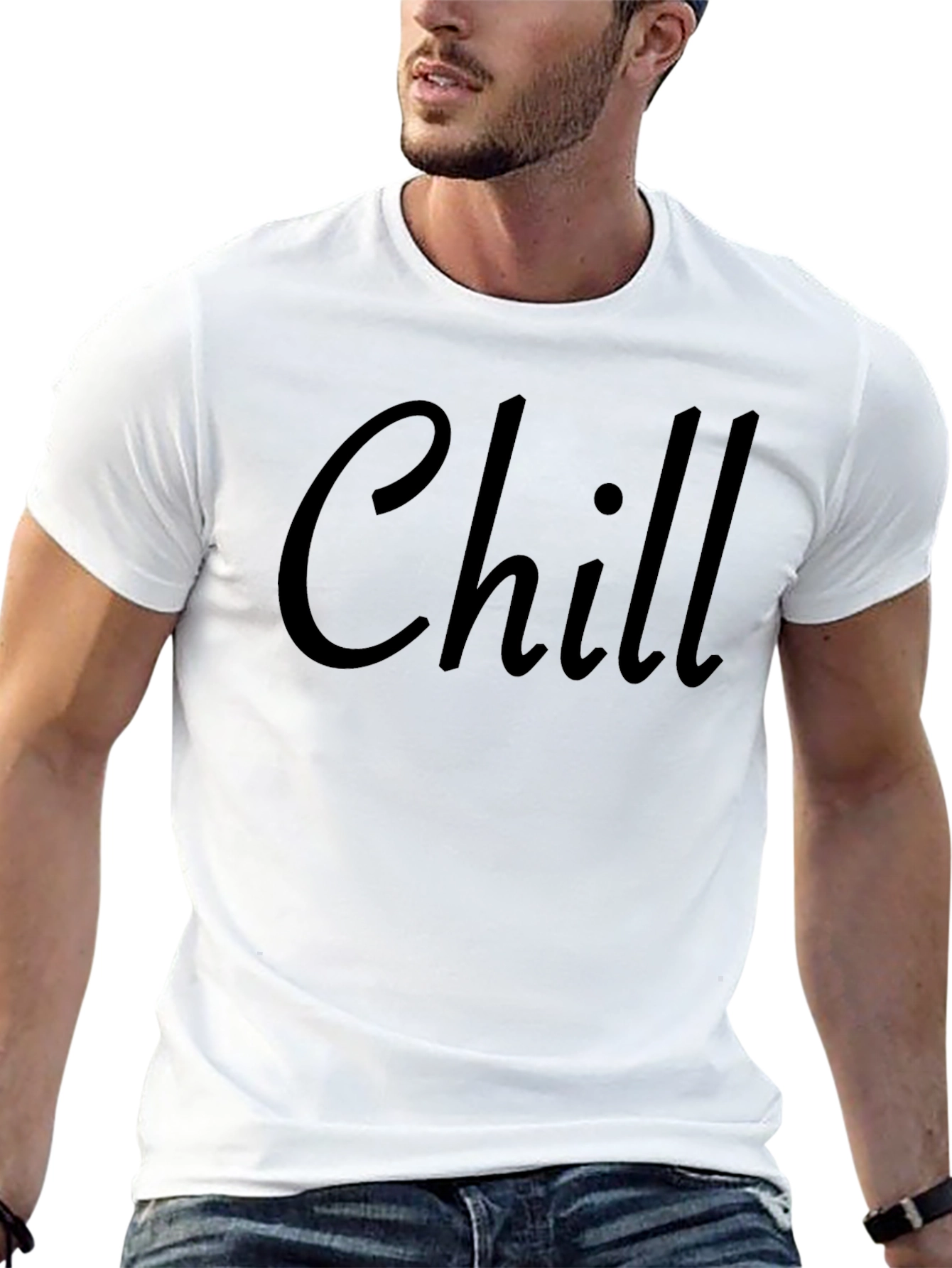 Chill Black Graphic T-Shirt Casual Comfort