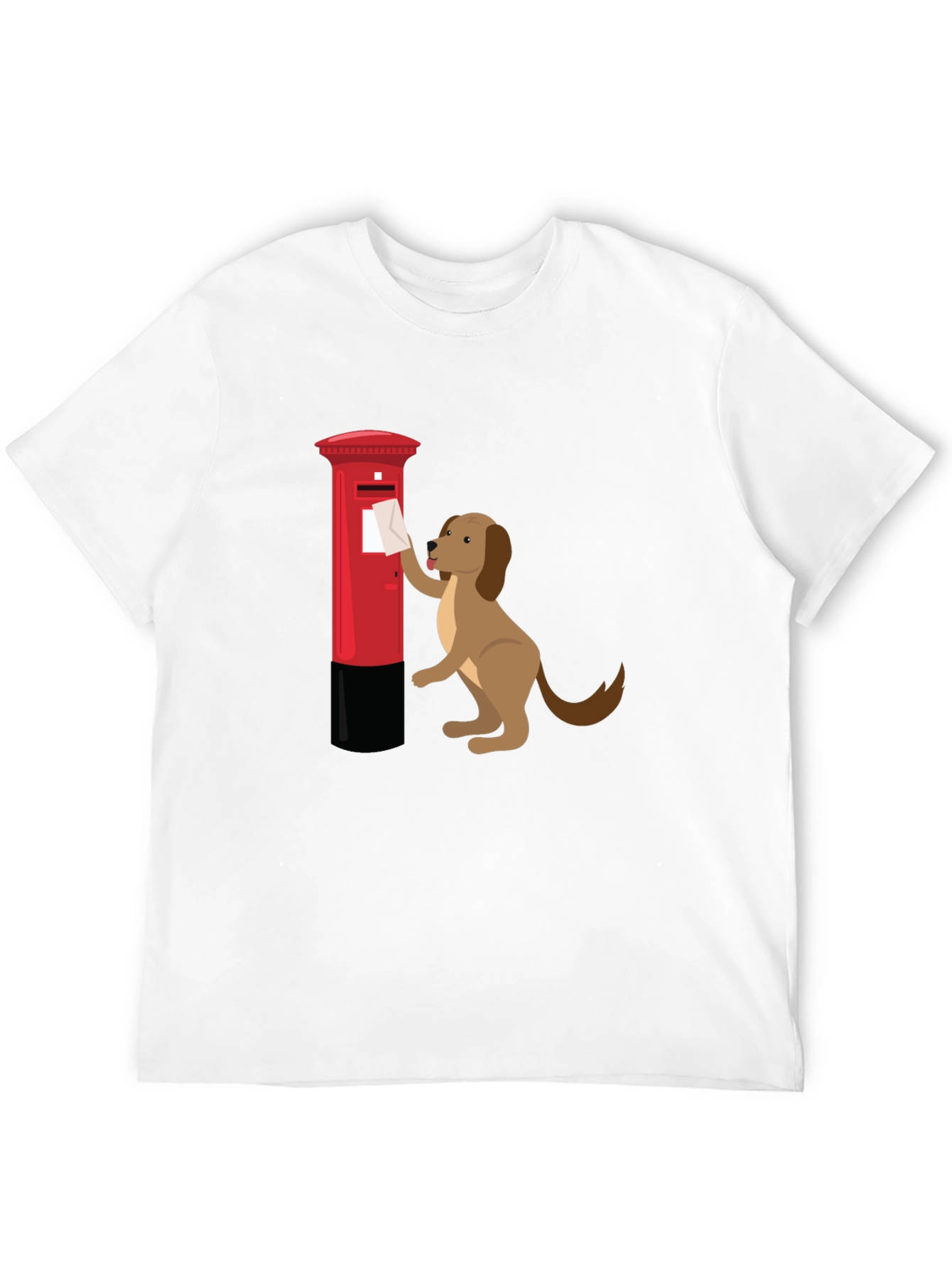 Dog Posting Letter Graphic T-Shirt