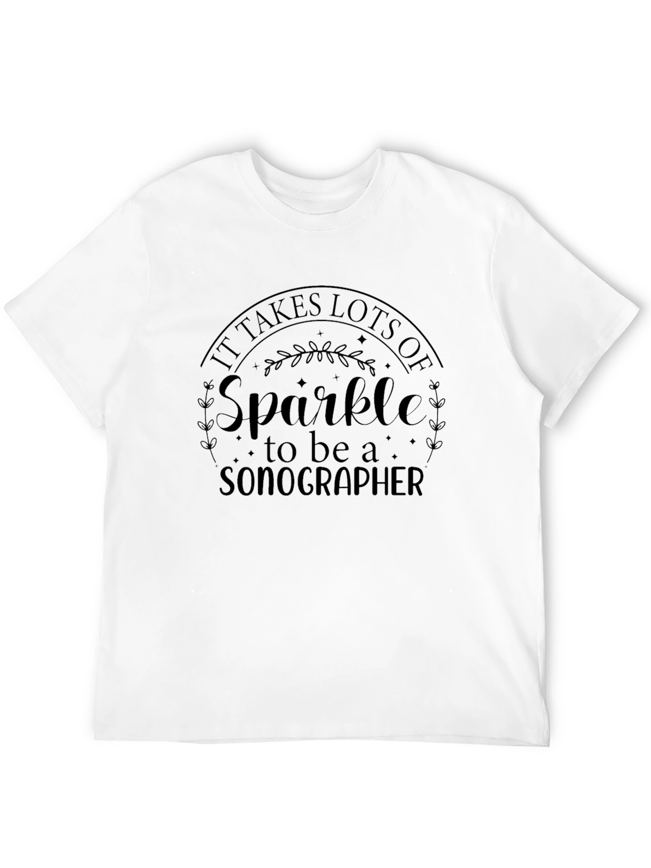 Sparkle Sonographer Graphic Tee - Black Cotton T-Shirt