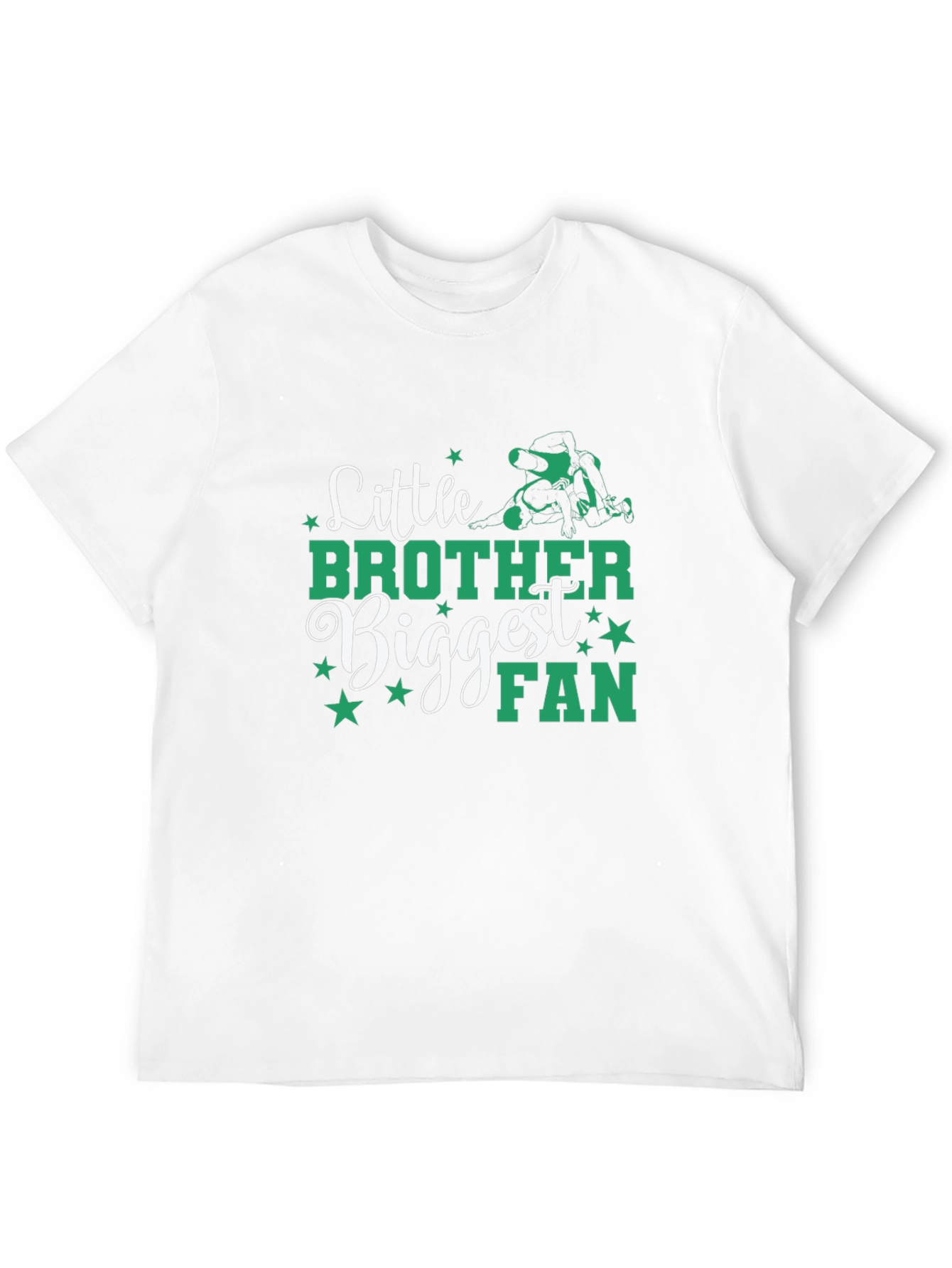 Little Brother Biggest Fan Wrestling T-Shirt
