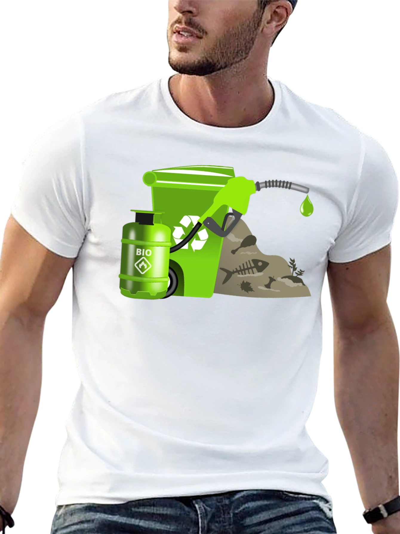 Eco-Friendly Biofuel T-Shirt - Black Cotton Tee