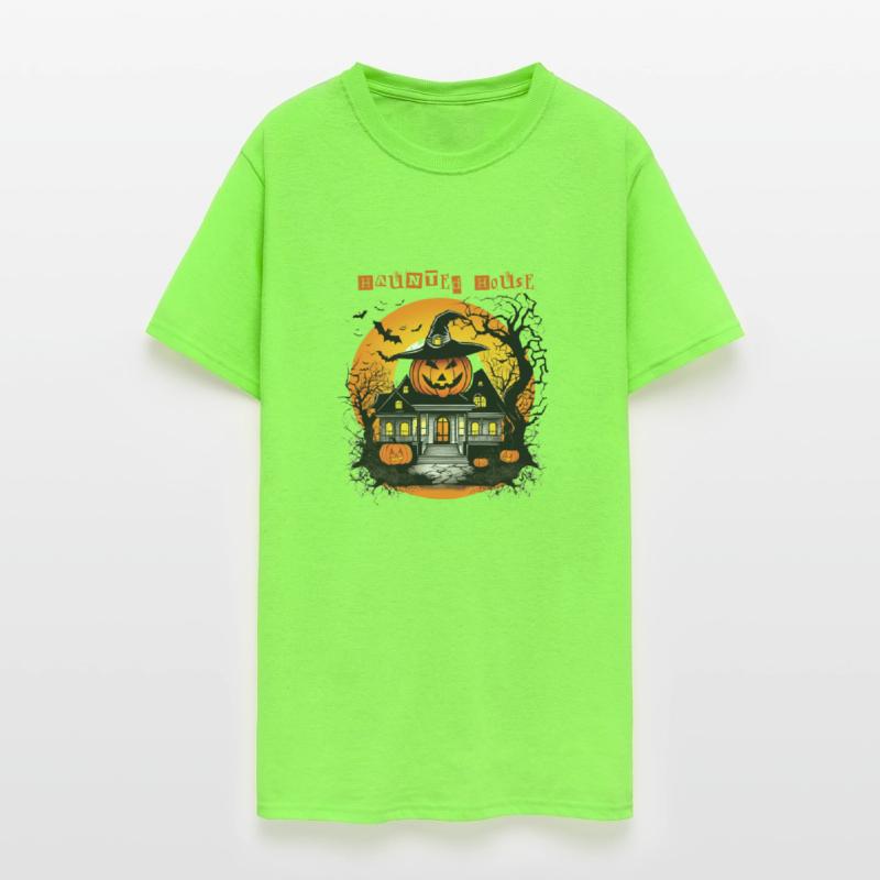 Haunted pumpkin house, vintage Halloween shirt