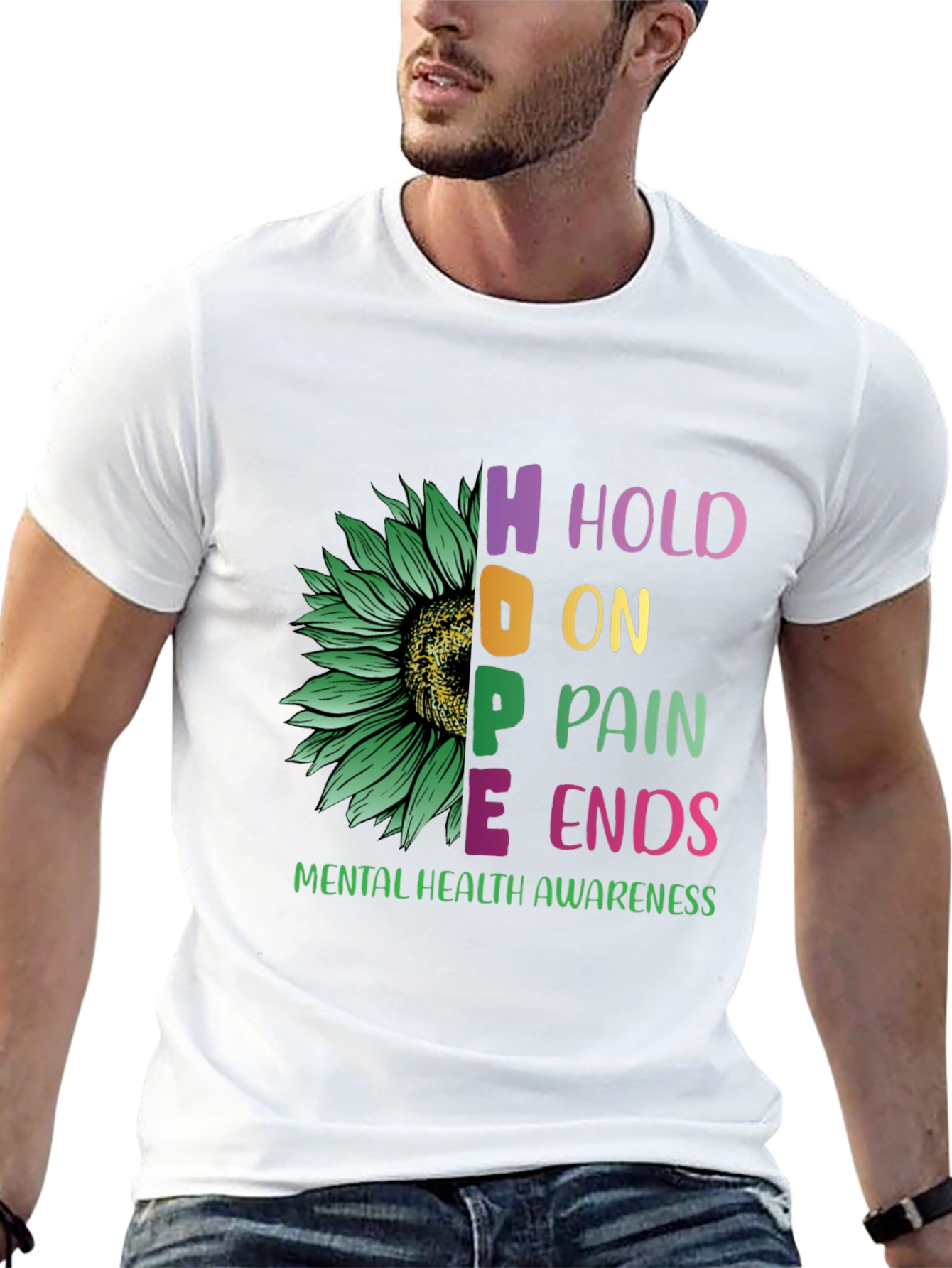 HOPE Mental Health Awareness T-Shirt Sunflower