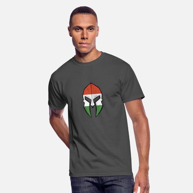 hungarian flag in Spartan warrior Helmet