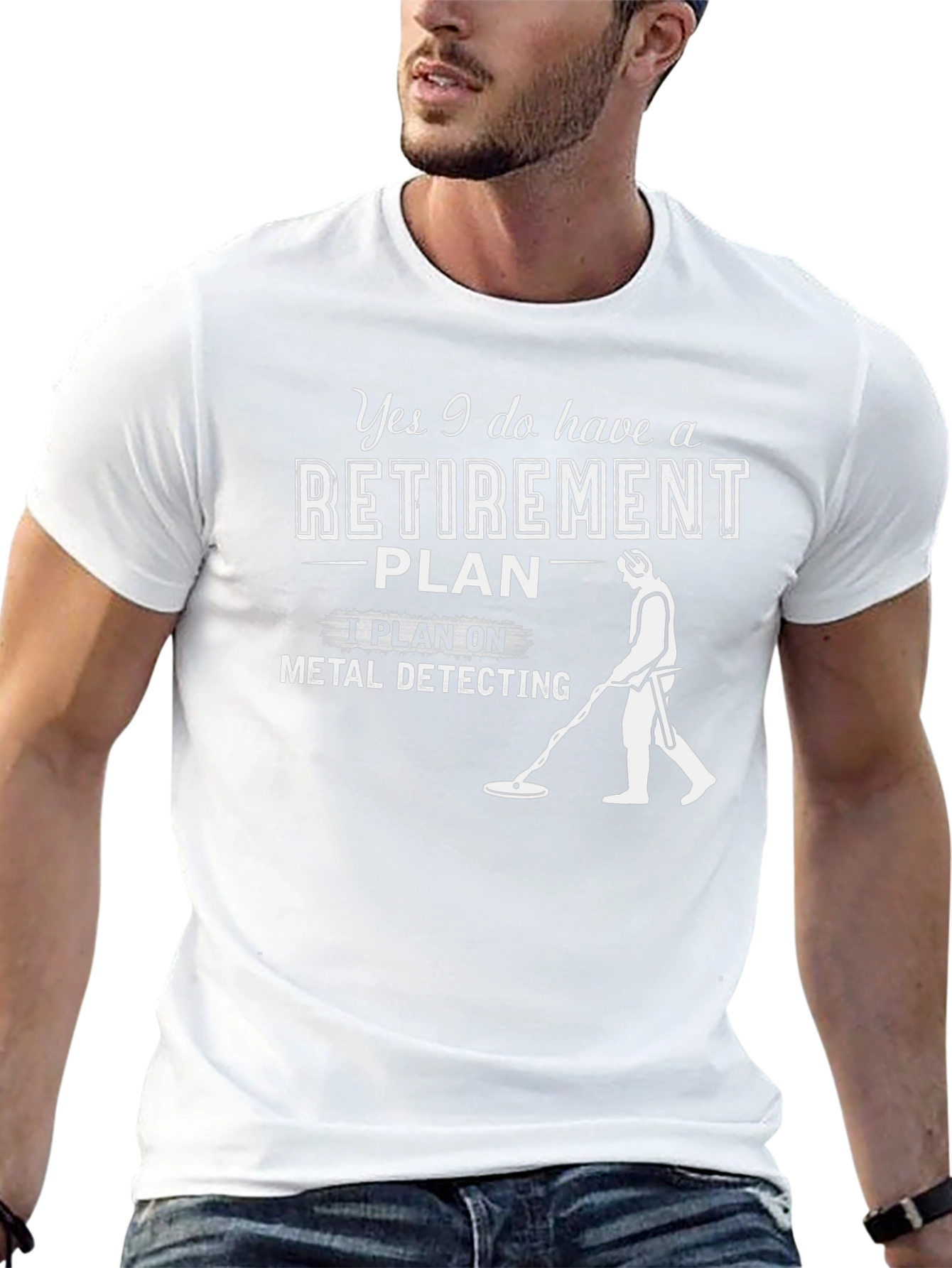 Retirement Plan Metal Detecting Graphic T-Shirt