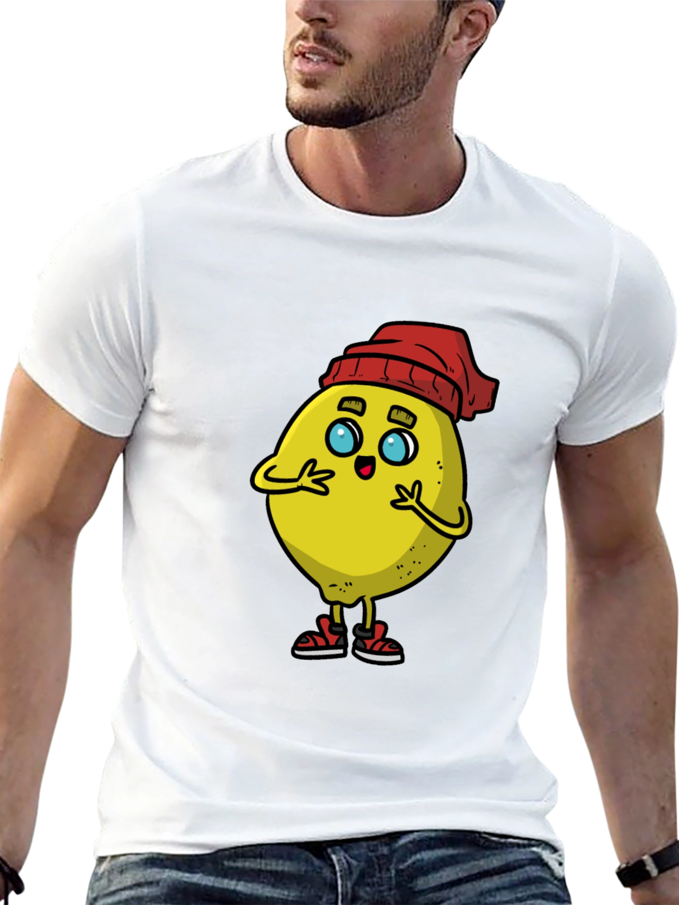 Cartoon Lemon Graphic T-Shirt