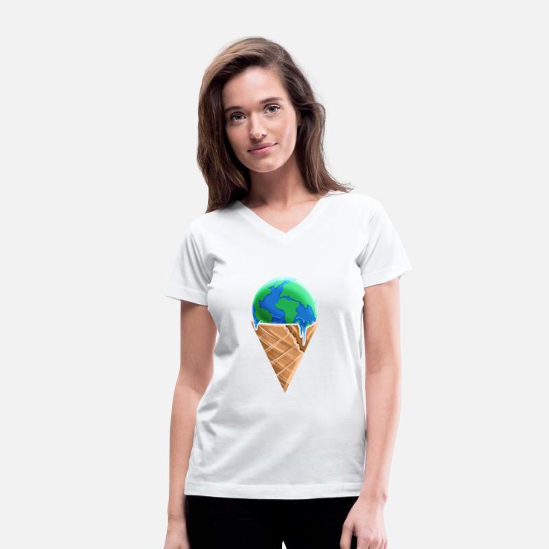 Ice Cream Cone With Melting Ice Cream Ball For
