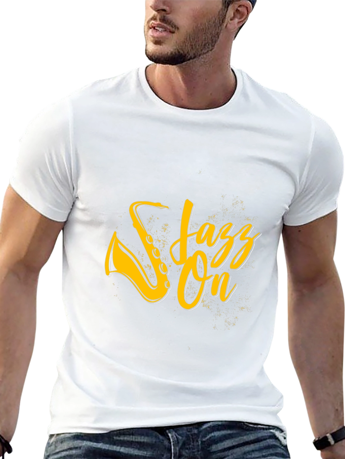 Jazz On Graphic Black T-Shirt