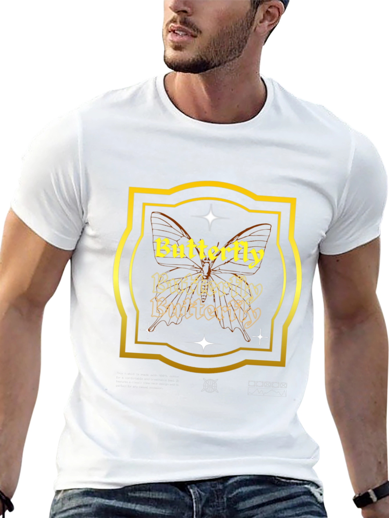 Butterfly Graphic Black T-Shirt