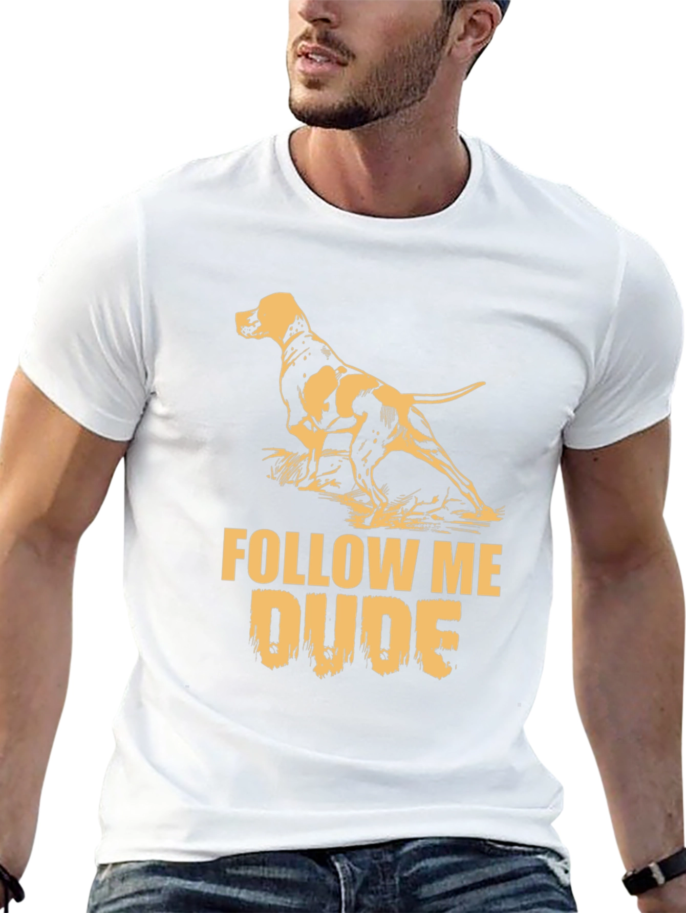 Dog Lovers T-Shirt: Follow Me Dude