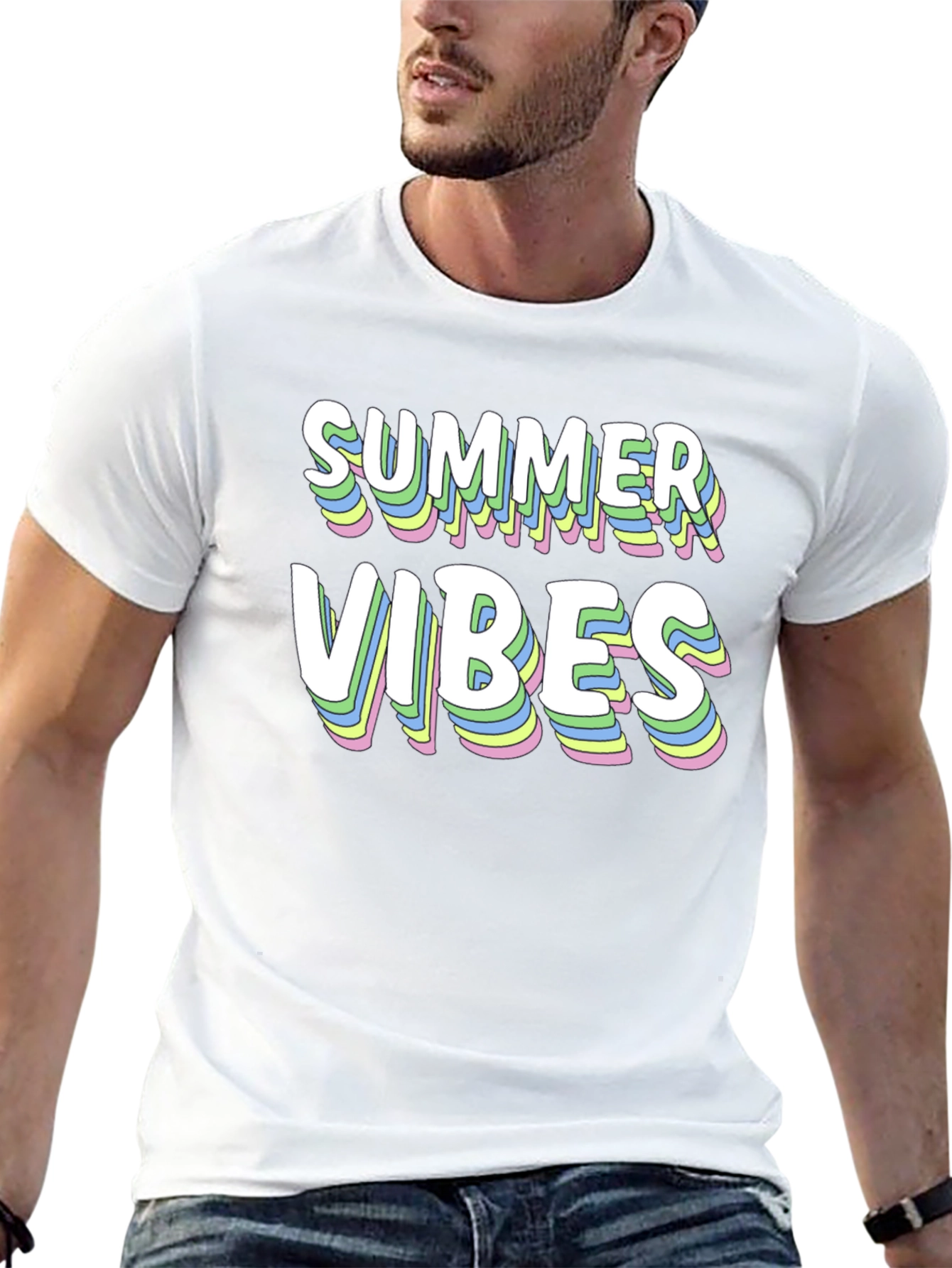 Summer Vibes Graphic Tee - Cool Retro Style
