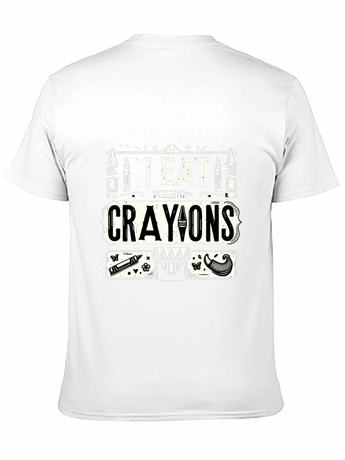 I Eat Crayons Graphic T-Shirt - Funny Novelty Tee