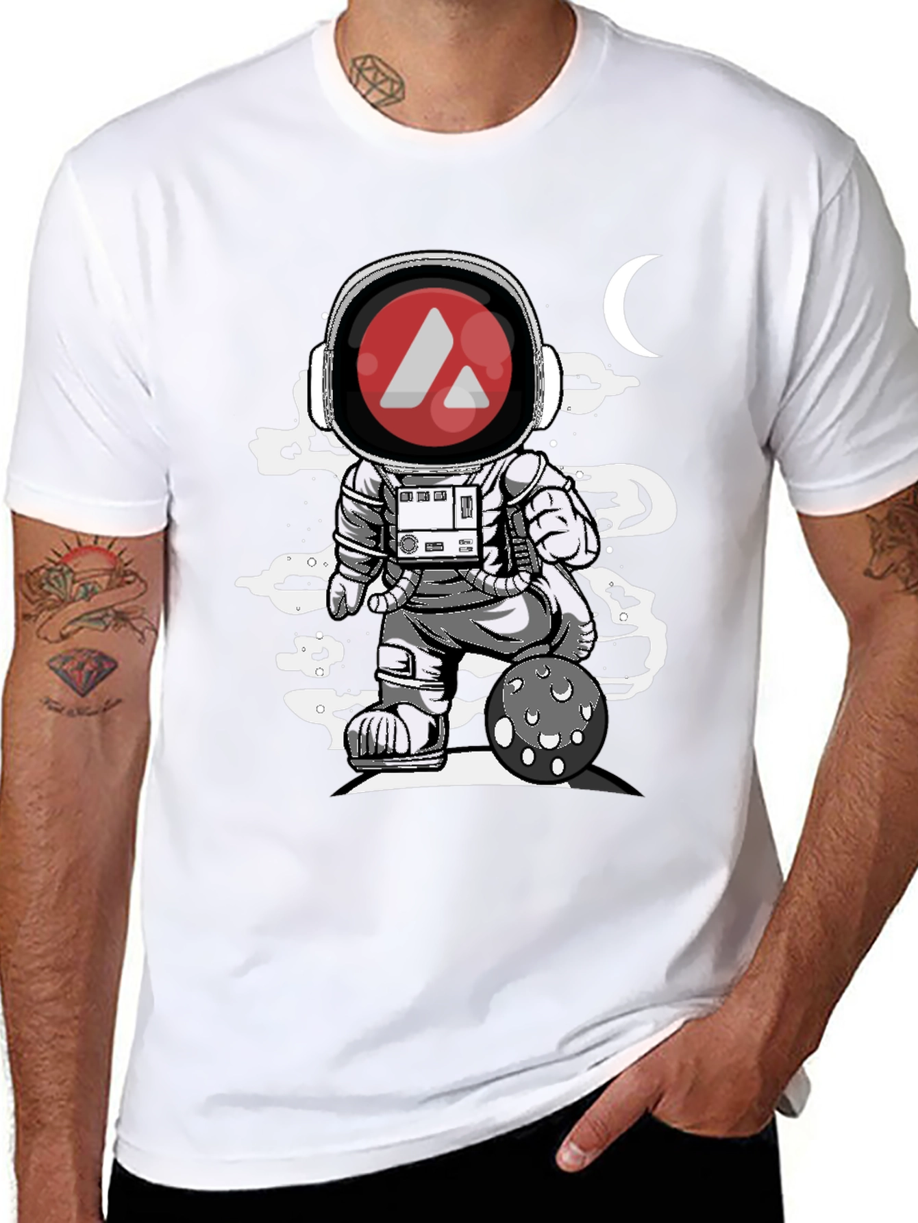 Avalanche Astronaut T-Shirt - Crypto Space Tee