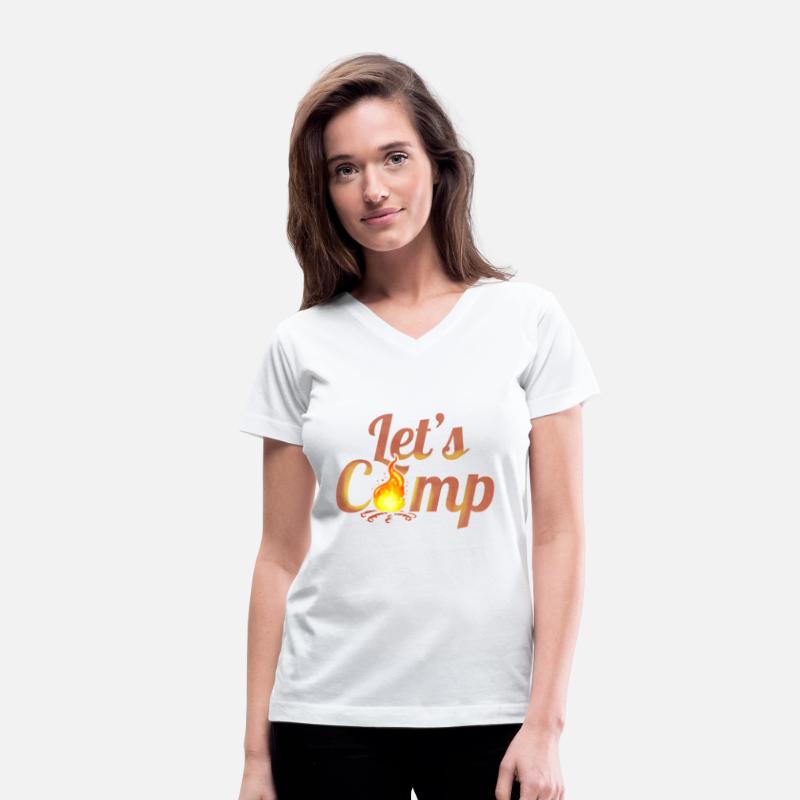 Logo Let's Camp On Camp Fire On Camping