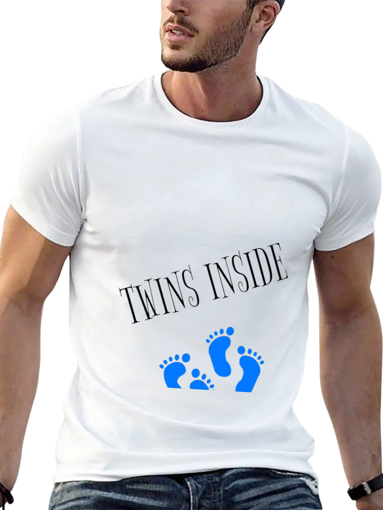 Twins Inside T-Shirt - Expecting Dad Tee