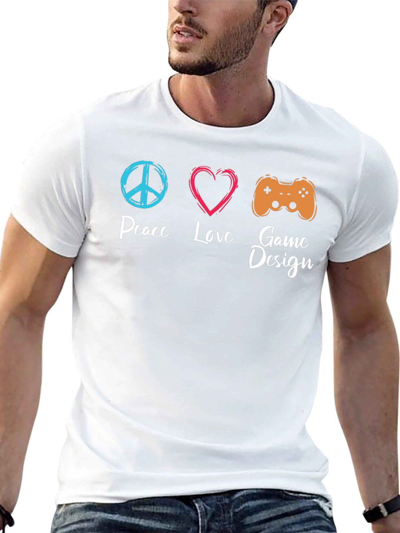 Peace Love Game Design T-Shirt
