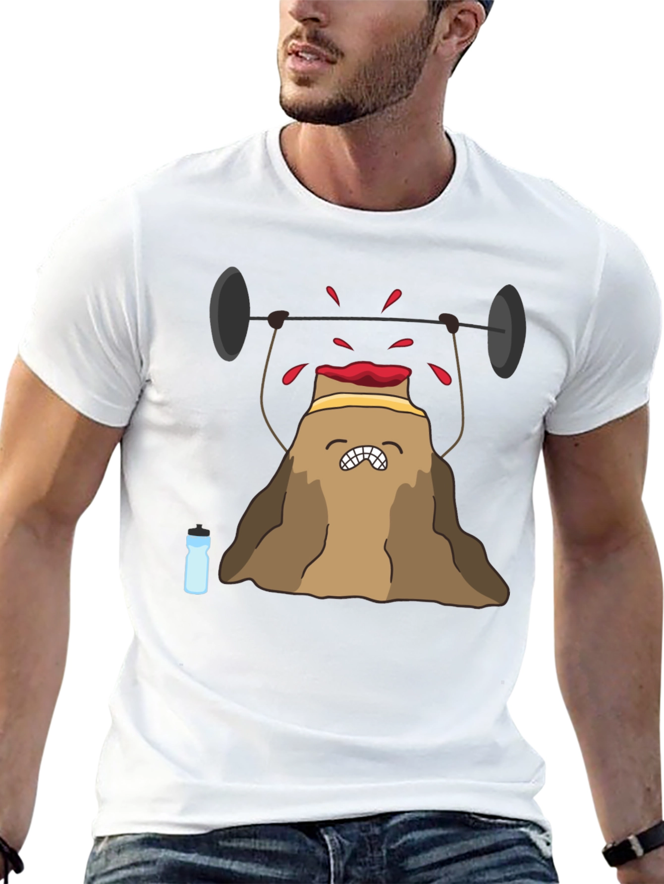 Funny Food Pun T-Shirt - Workout Hummus