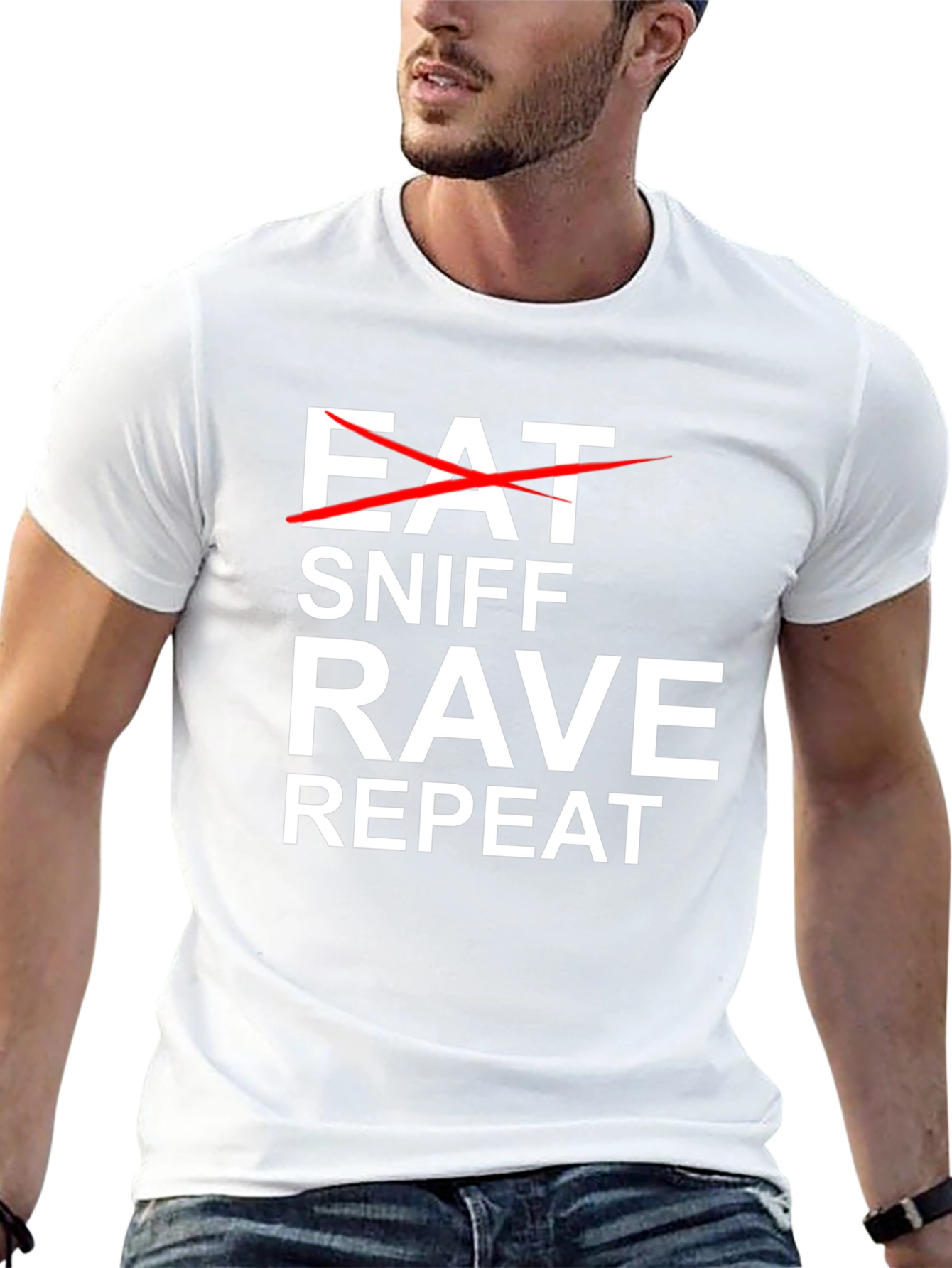 Eat Sniff Rave Repeat Graphic Tee