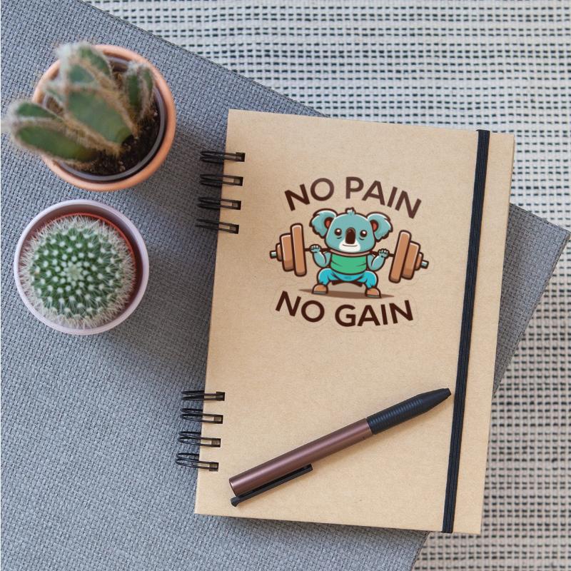 No Pain No Gain Cute Fat Panda Weightlifting Gym