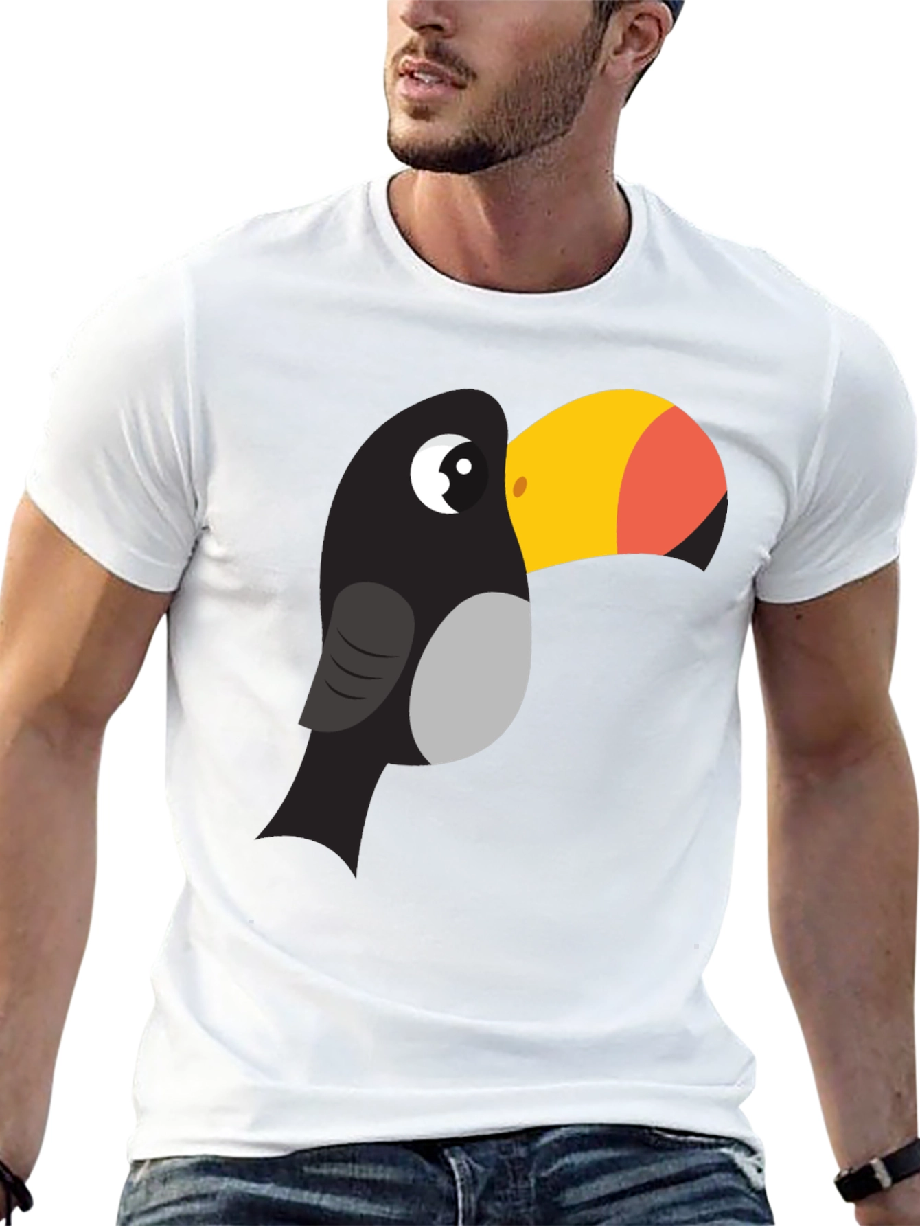 Toucan Graphic Tee - Fun Cartoon Bird T-Shirt