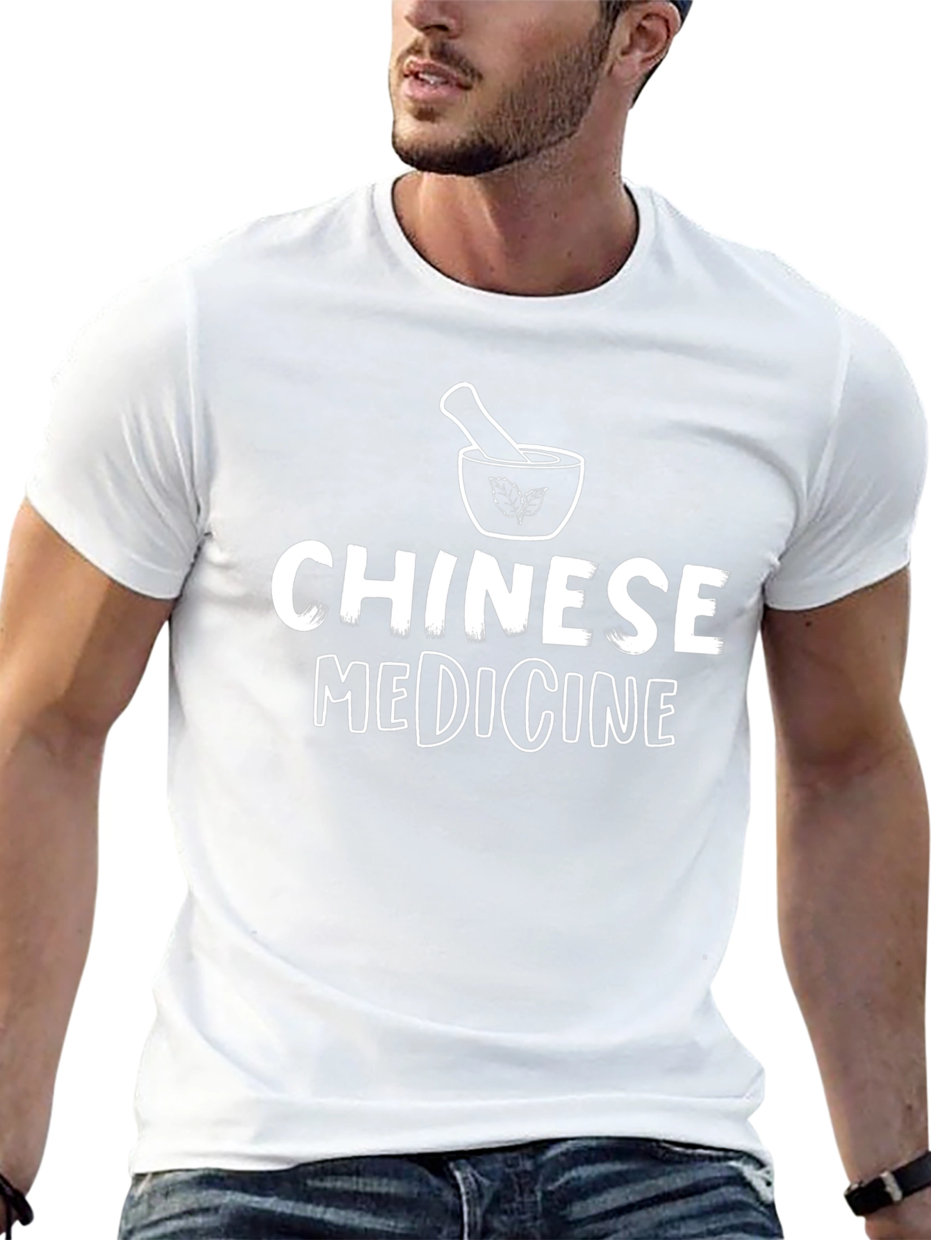 Chinese Medicine Black Graphic T-Shirt