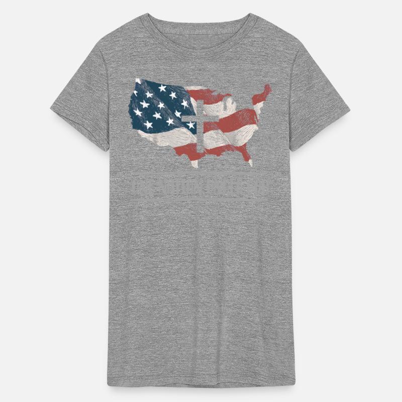 One Nation Under God American Flag Christian Cross