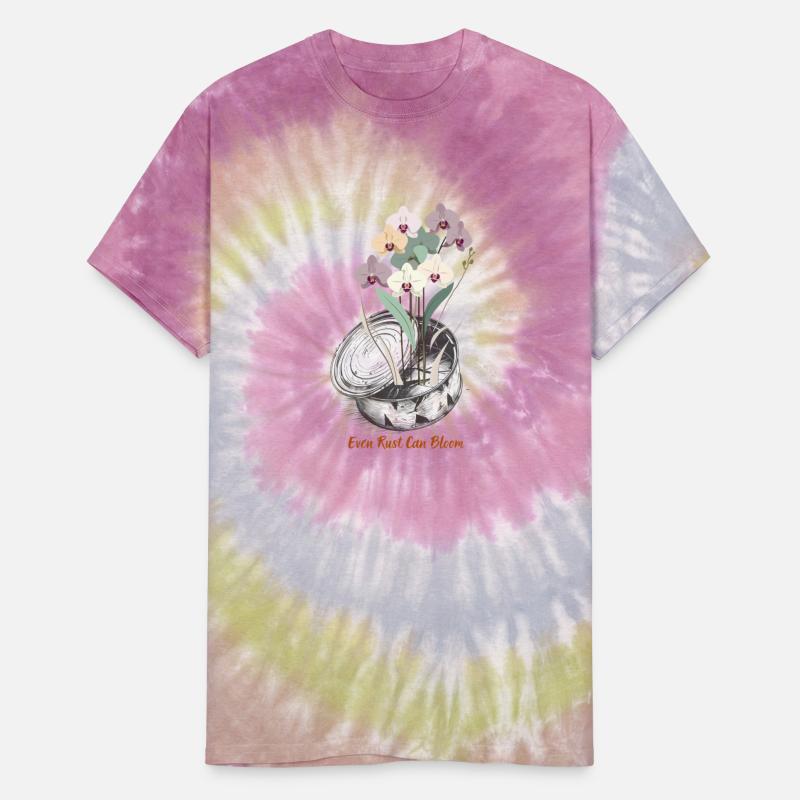 Orchid Can Eco Tee Earth Renewal Hand Drawn Art